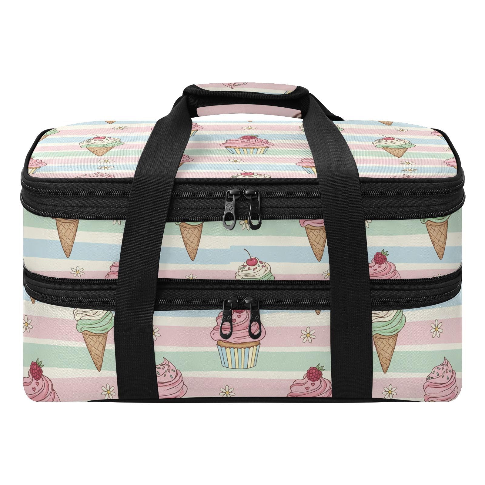 Eraedgza Ice Cream Cake Insulated Casserole Carrier for Hot Cold Dish