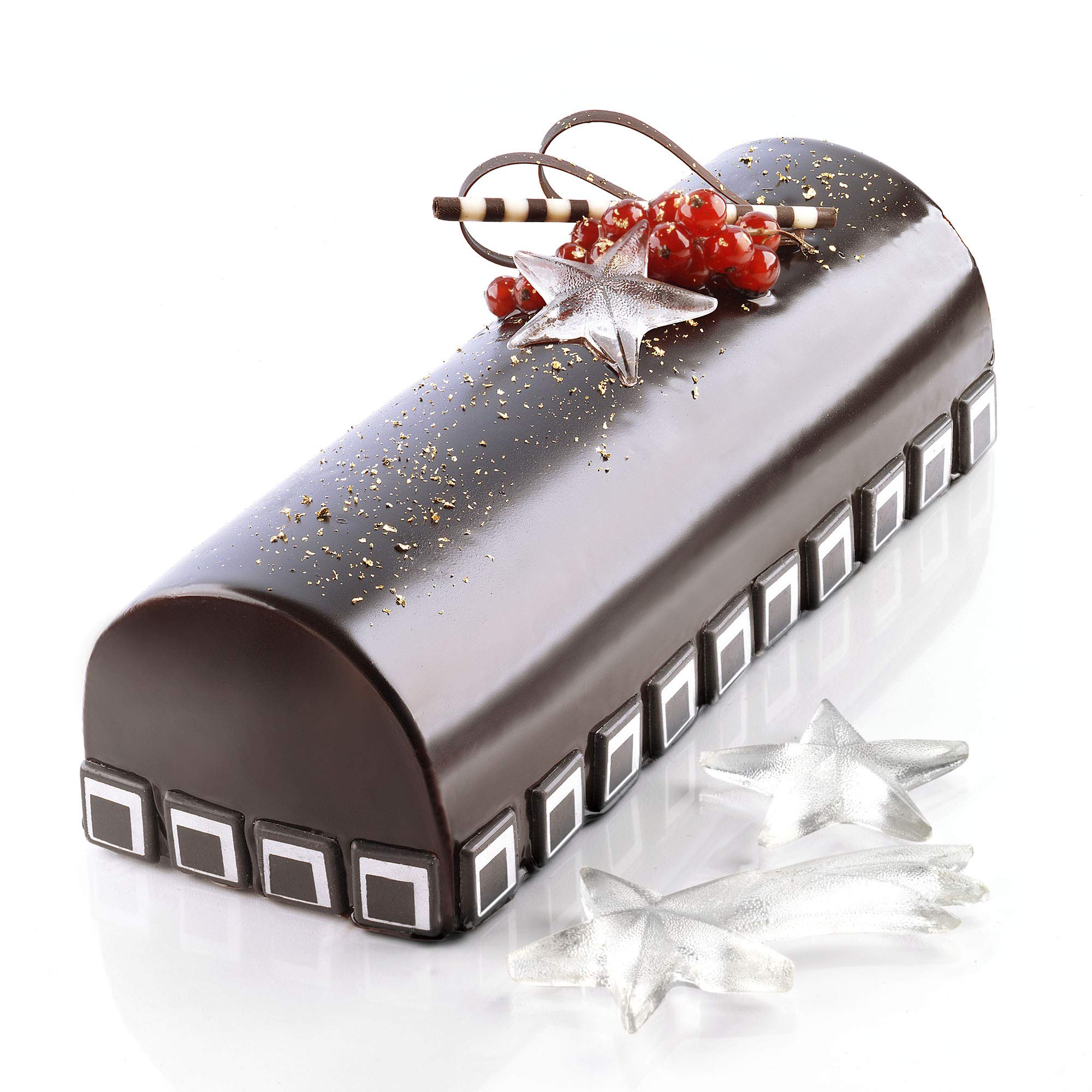 Silicone Log (Buche) Freezing And Baking Mold - 250X90Mm X 70Mm High
