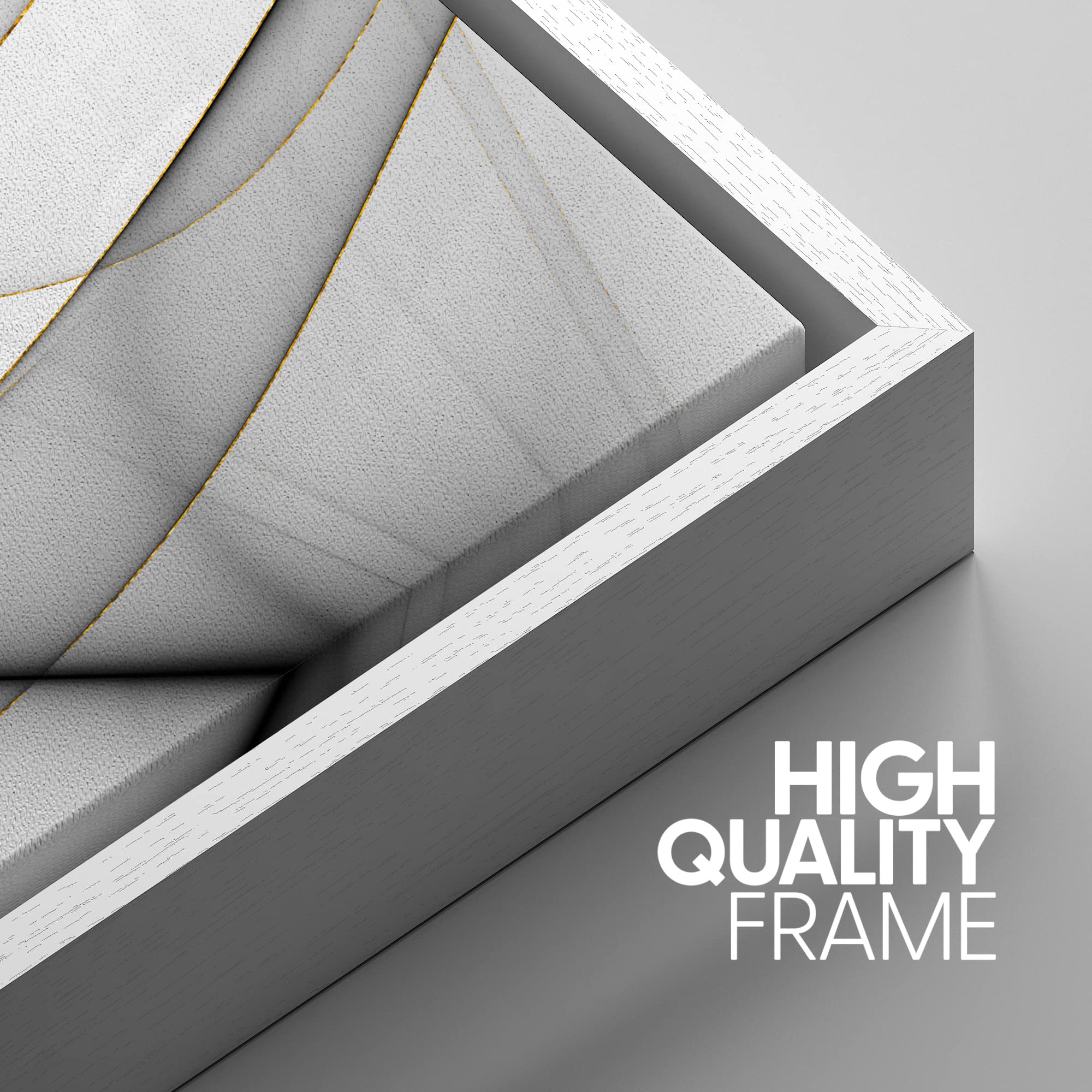 Signwin Framed Canvas Print Wall Art Set Pastel Gray Geometric Smoke Wave Abstract Shapes Illustrations Modern Art Decorative No