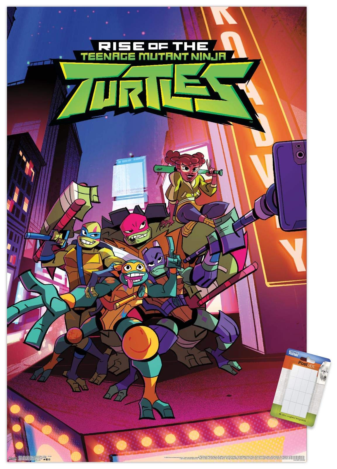 Trends International Nickelodeon Rise Of The Teenage Mutant Ninja Turtles - Group Wall Poster, 14.725'' X 22.375'', Premium Post