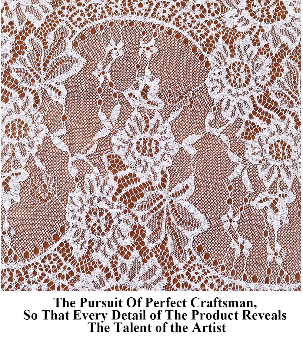 Partisout Lace Table Runner 120 Inches Wedding Table Runner Table Cloth Runner Classy Rustic Table Cover Boho Lace Christmas Tab