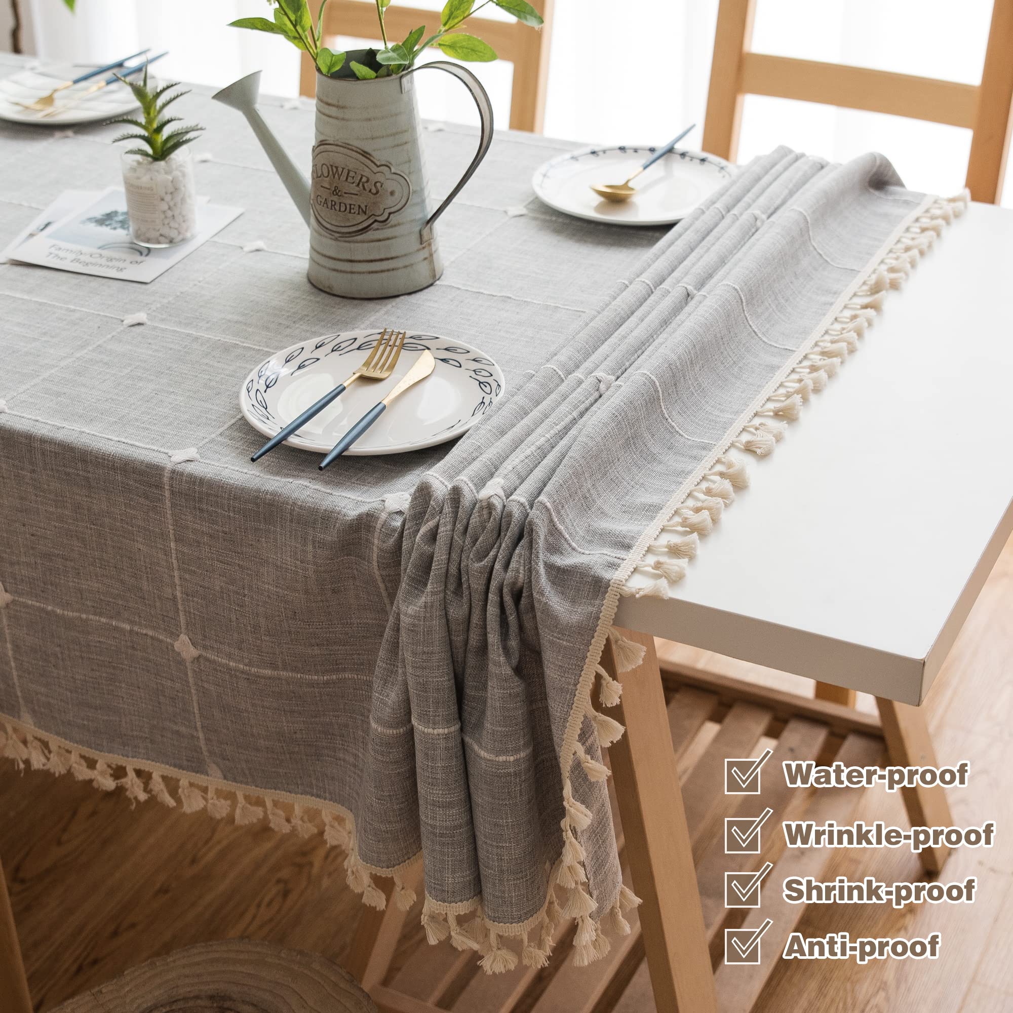 Pahajim Square Tablecloth Linen Tablecloths For Rectangle Tables Rustic Table Cloth Party Table Cloths For Kitchen Dining Outdoo