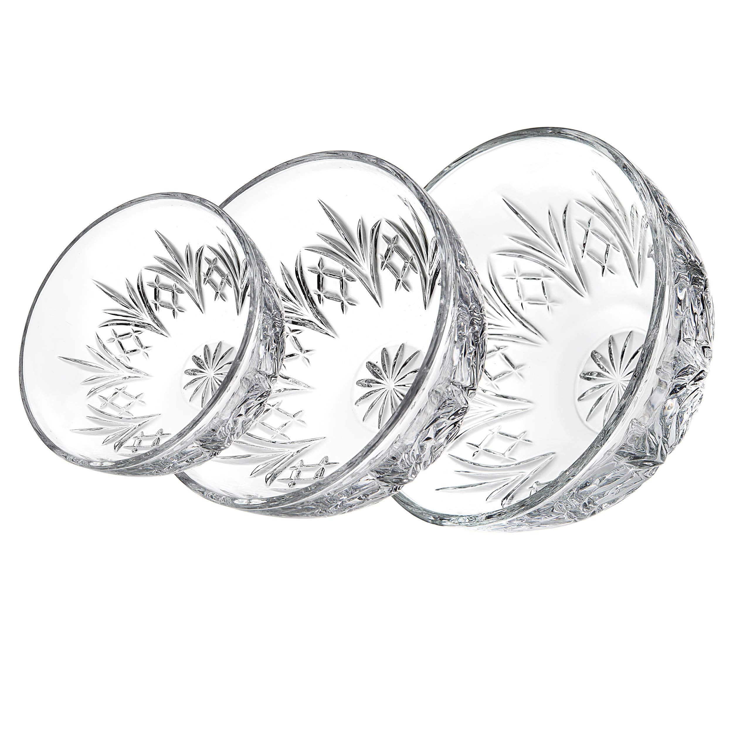 Godinger Glass Nesting Bowls Set, Dish Bowl Set - Dublin Collection, Set Of 3