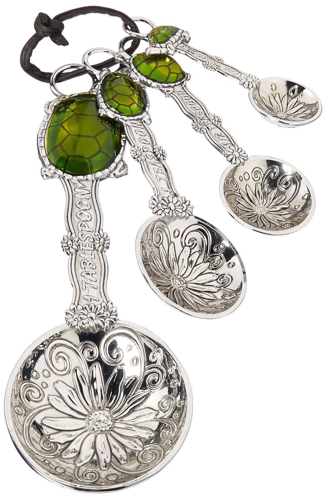 Ganz 4-Piece Measuring Spoons Set, Turtle , Silver