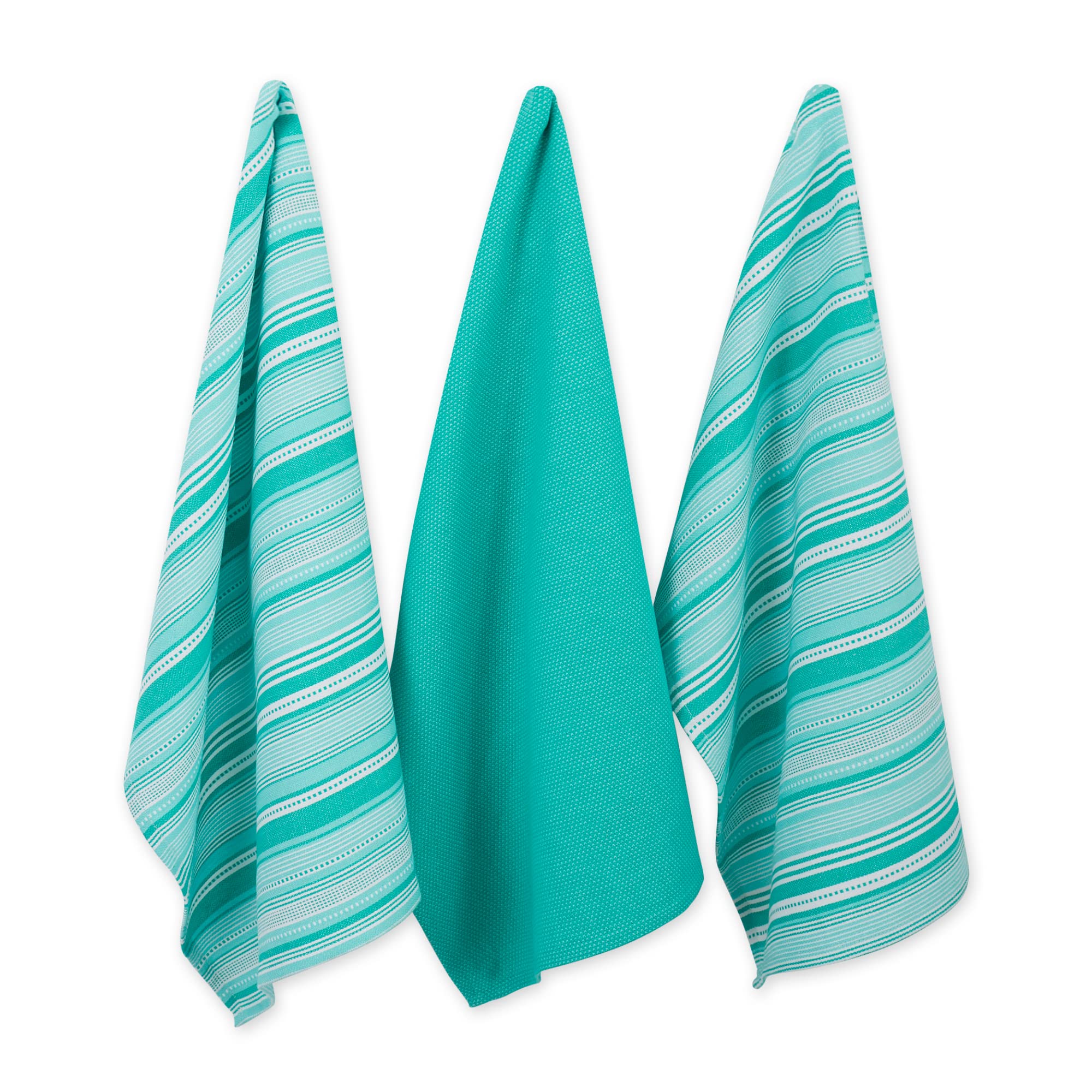 DII Aqua Urban Stripe Dishtowel (Set of 3)