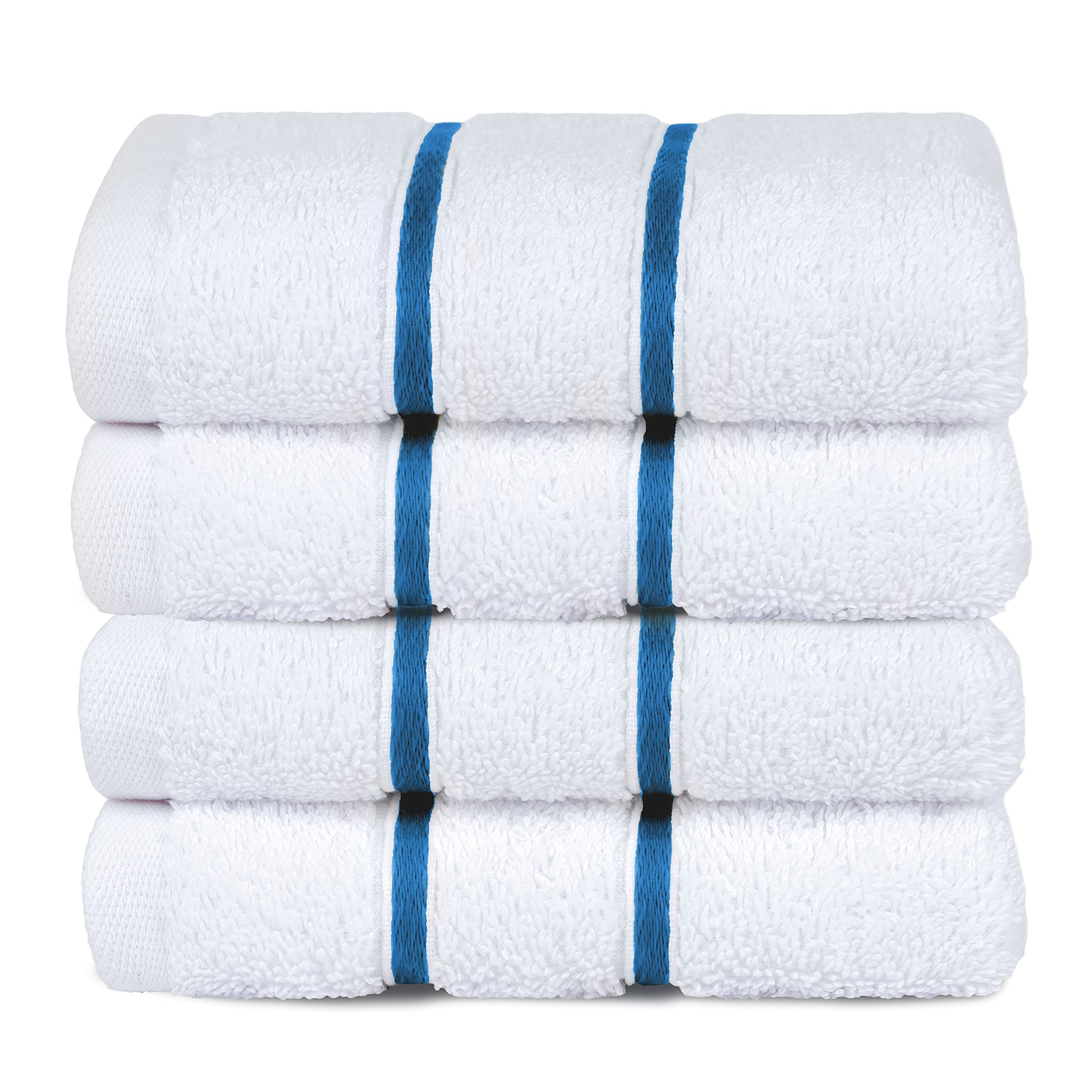 Dorlion Towels 4 Packed White Washcloth Set, 100% Turkish Cotton Washcloths Washrags, Small Hand Face Towels For Bathroom And Ki