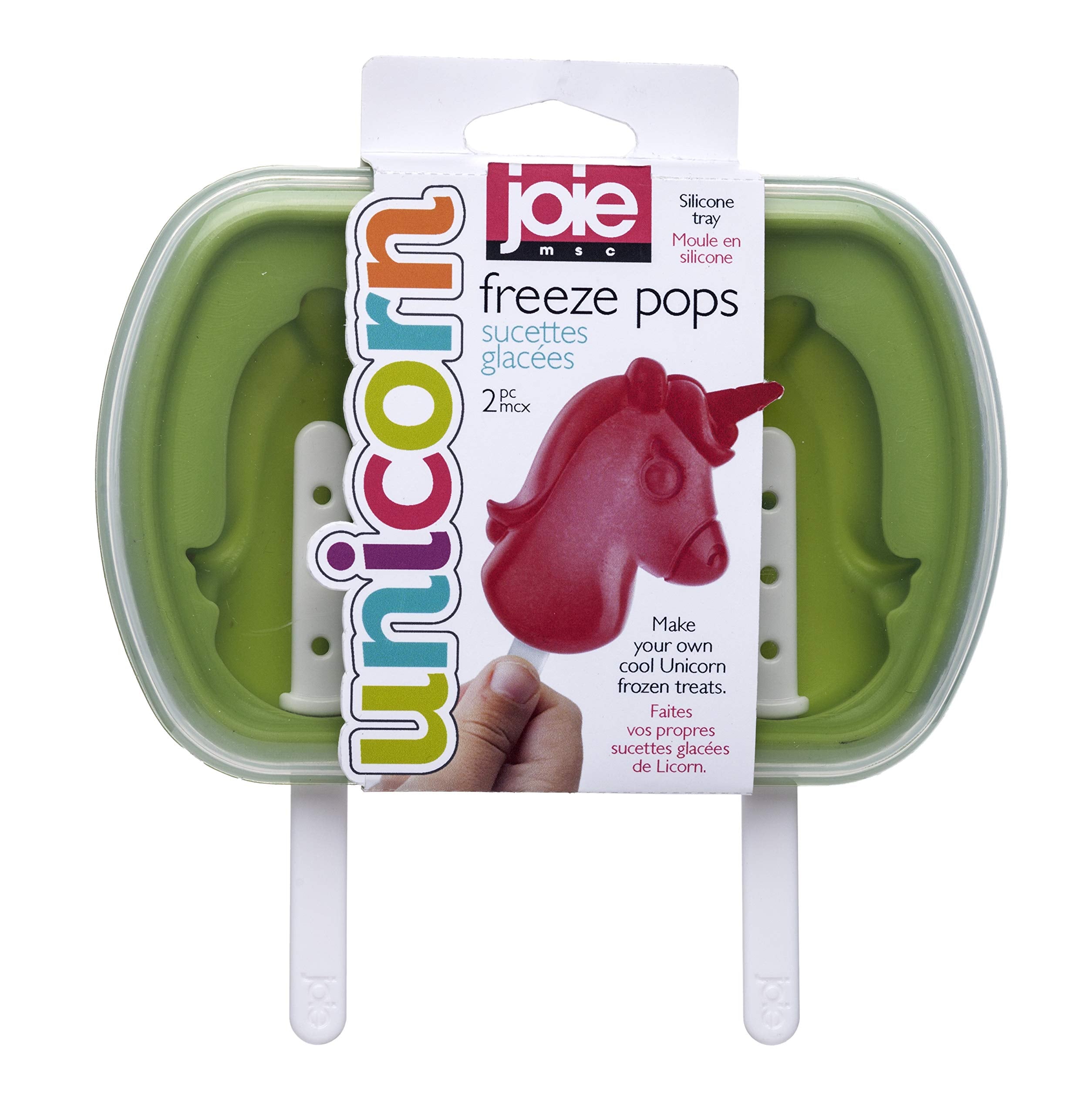 Joie Unicorn Popsicle Molds, Easy Ice Pop Maker for Kids, Make Fun Healthy Treats, Cute Unicorn Design, BPAFree Silicone, Dishw