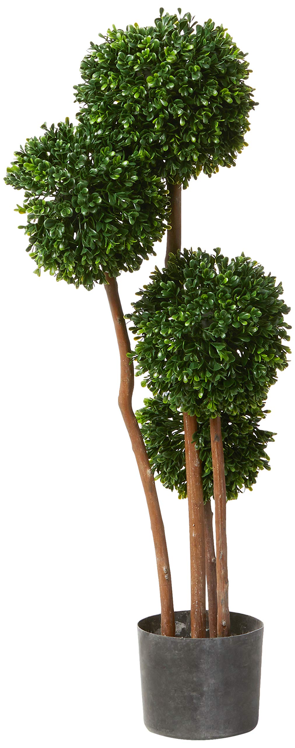 Nearly Natural 5486 Boxwood Topiary Artificial Tree UV Resistant, Green 13 x 13 x 36