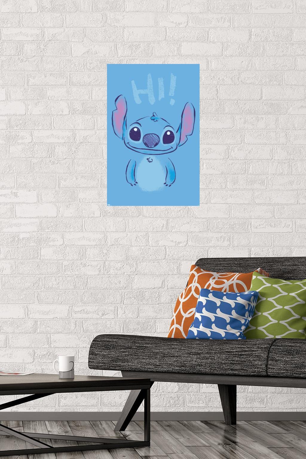 Trends International Disney Lilo And Stitch - Hi Wall Poster, 14.725'' X 22.375'', Premium Poster & Mount Bundle