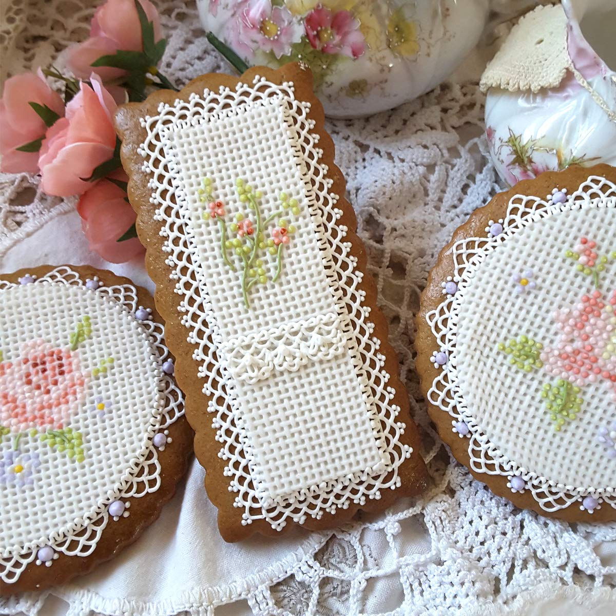 Katy Sue Cross Stitch Design Mat Mold For Cake Decorating & Crafts
