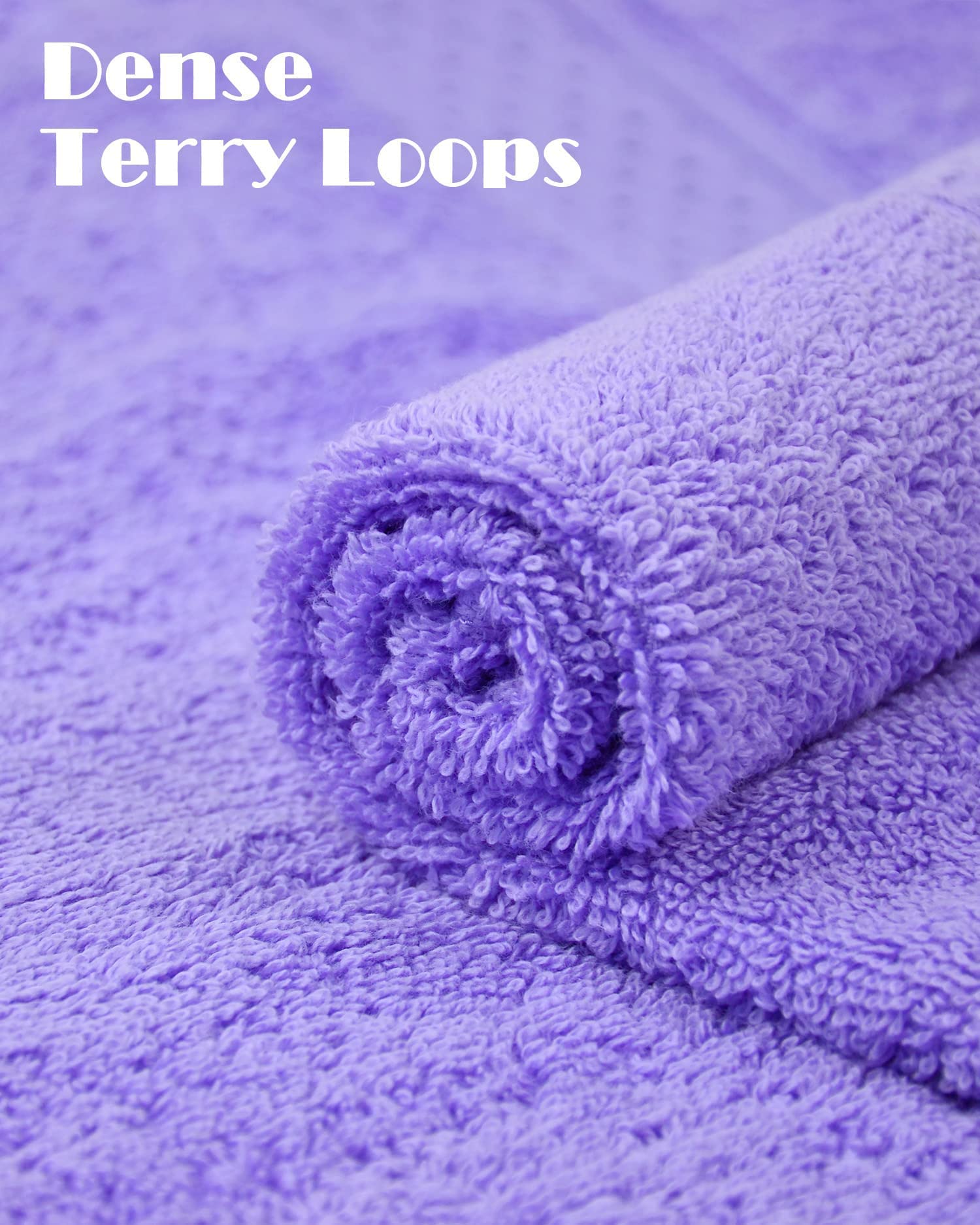 Cleanbear Wash Cloths Cotton Facecloths, Large Face Cloths 6 Ultra-Soft Washcloths For Bathroom And Guestroom, Fade-Resistant Fa