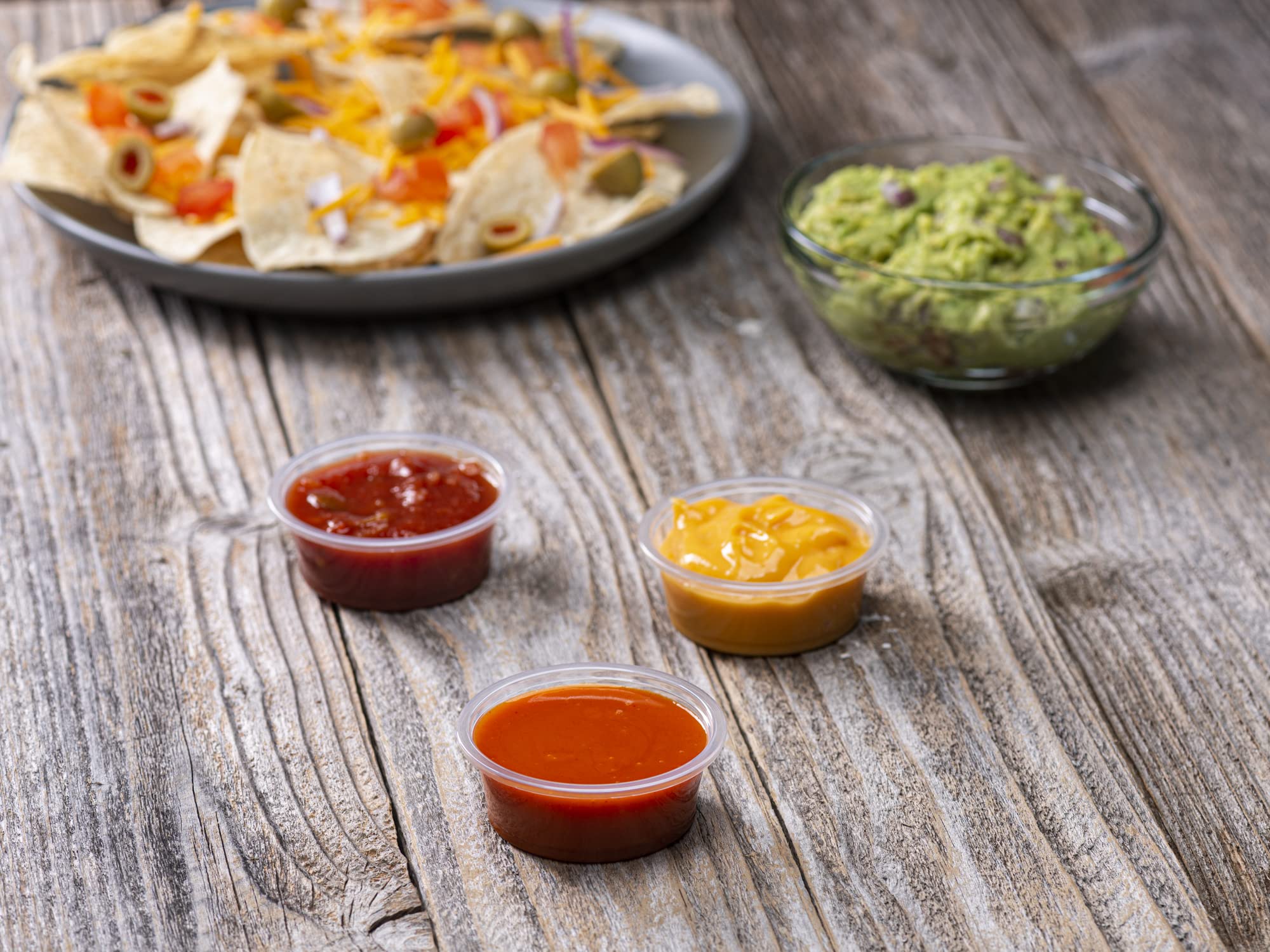 {1.5 Oz,200 Cups} Clear Diposable Plastic Portion Cups No Lids, Small Mini Containers For Portion Controll, Jello Shots, Meal Pr