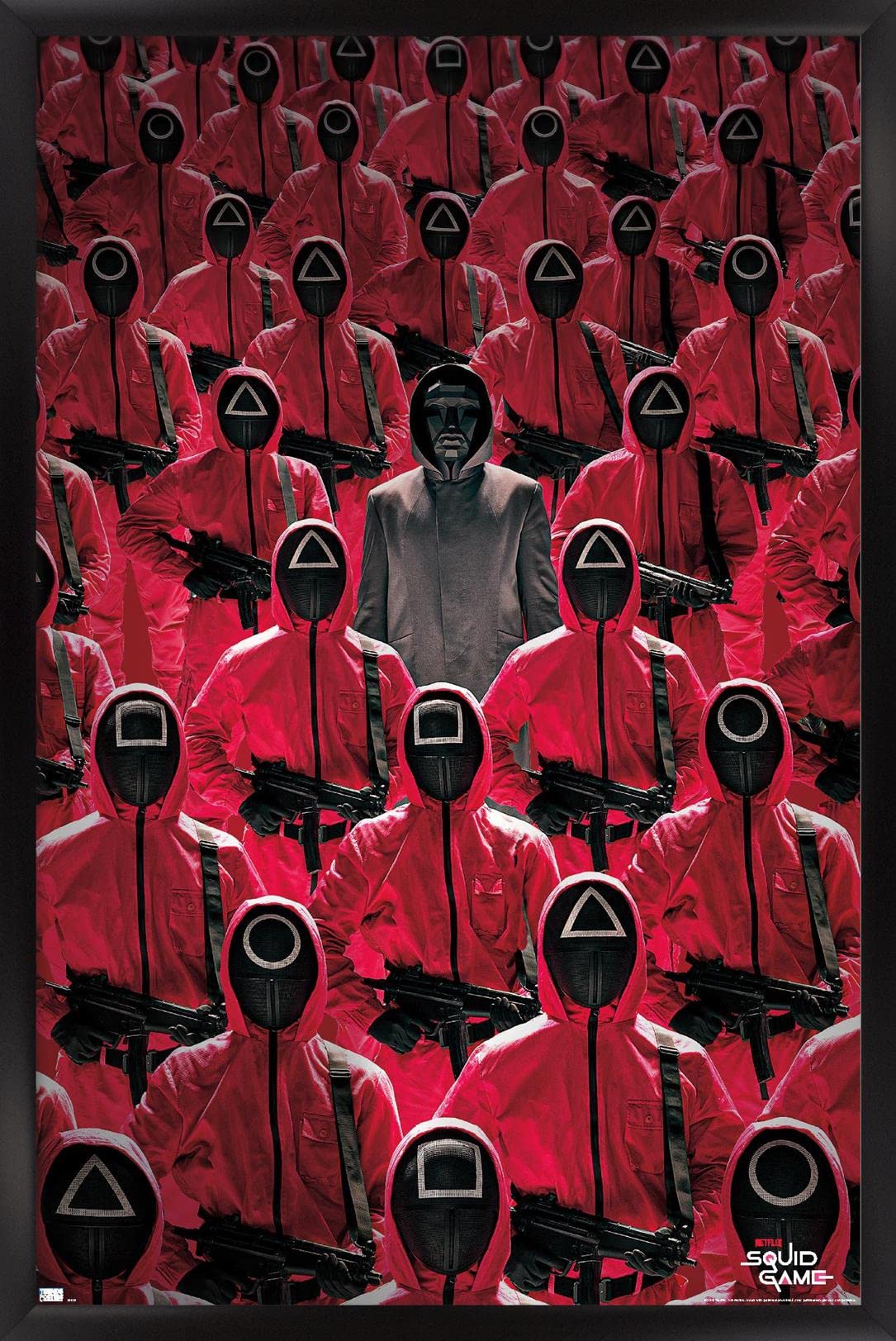 Trends International Netflix Squid Game - Key Art Wall Poster, 22.375'' X 34'', Black Framed Version