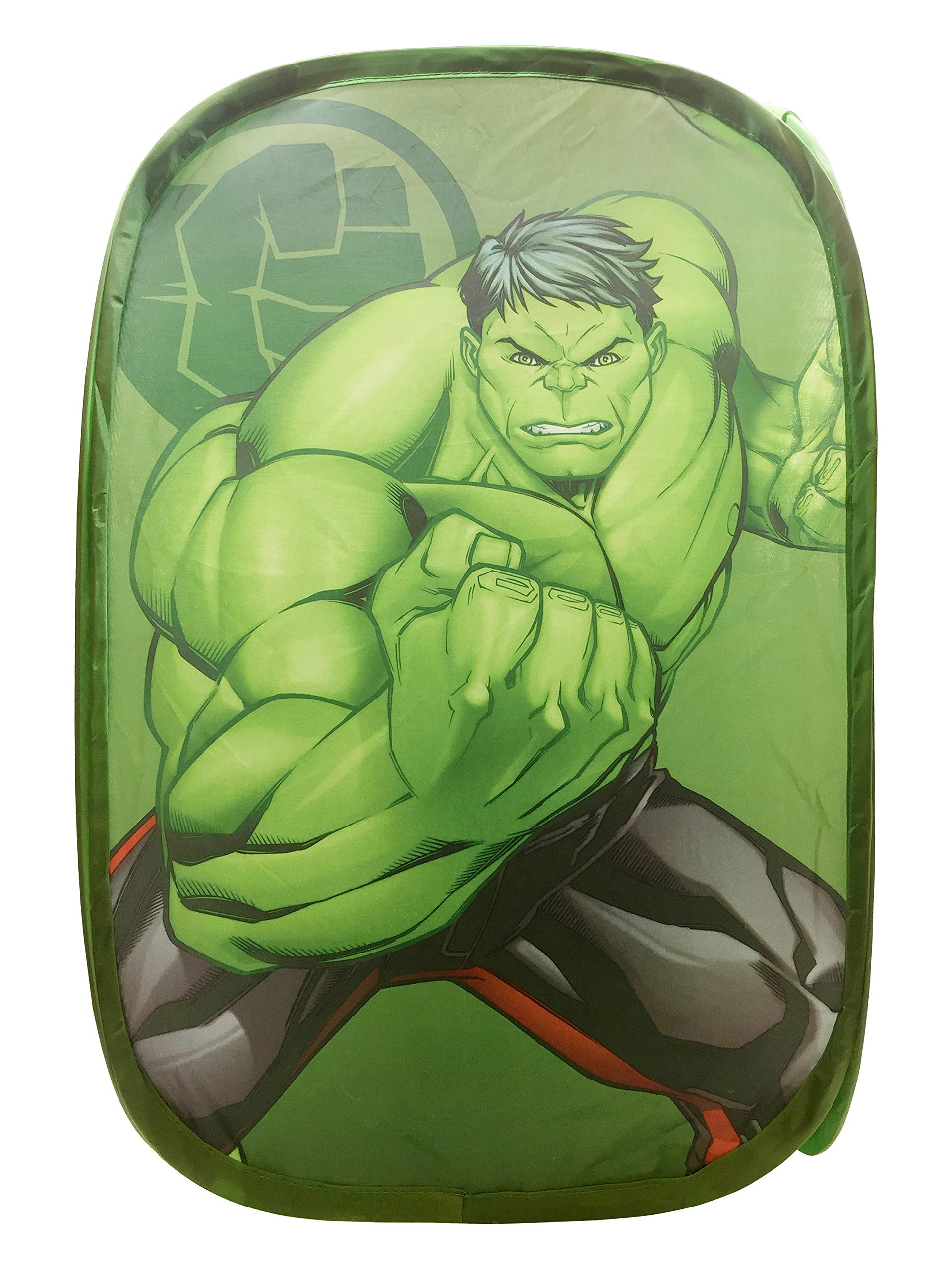 Jay Franco Marvel Avengers Hulk Blast Pop Up Hamper - Mesh Laundry Basket/Bag with Durable Handles  22'' x 14''