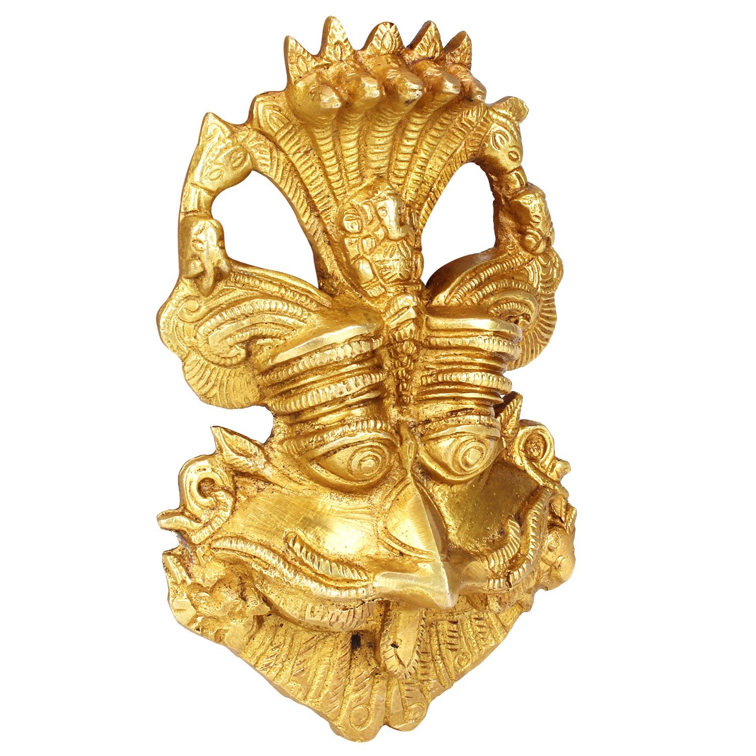 Kartique Brass Kirtimukha for Home Entrance Door Decor | Kirti Mukh Wall Hanging | Evil Eye Nazar Battu for Protection | Main Do