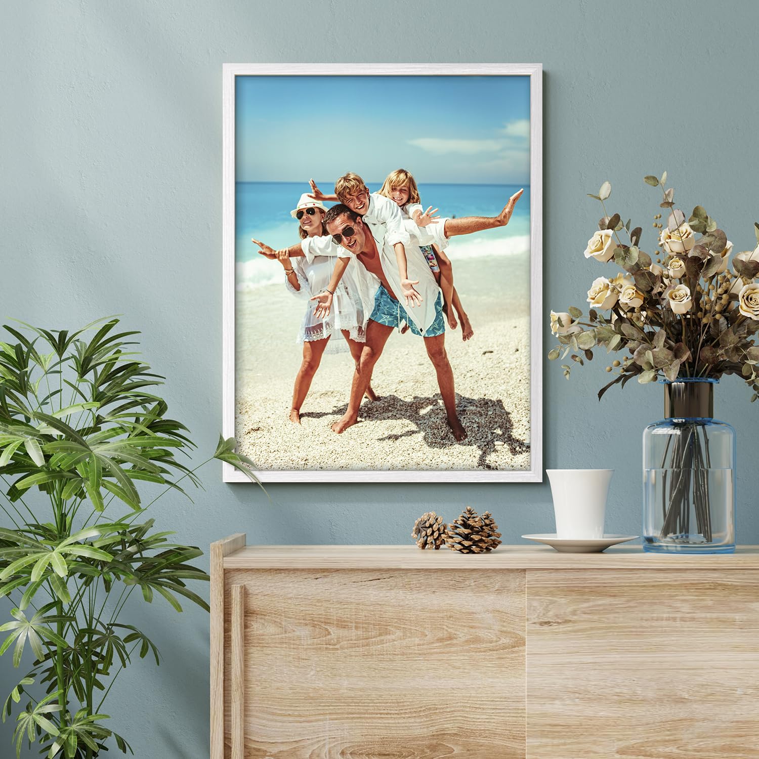 Wall26 Custom Framed Poster Wall Art For Living Room, Bedroom Canvas Prints For Home Decoration Ready To Hang - 8''X10'' White