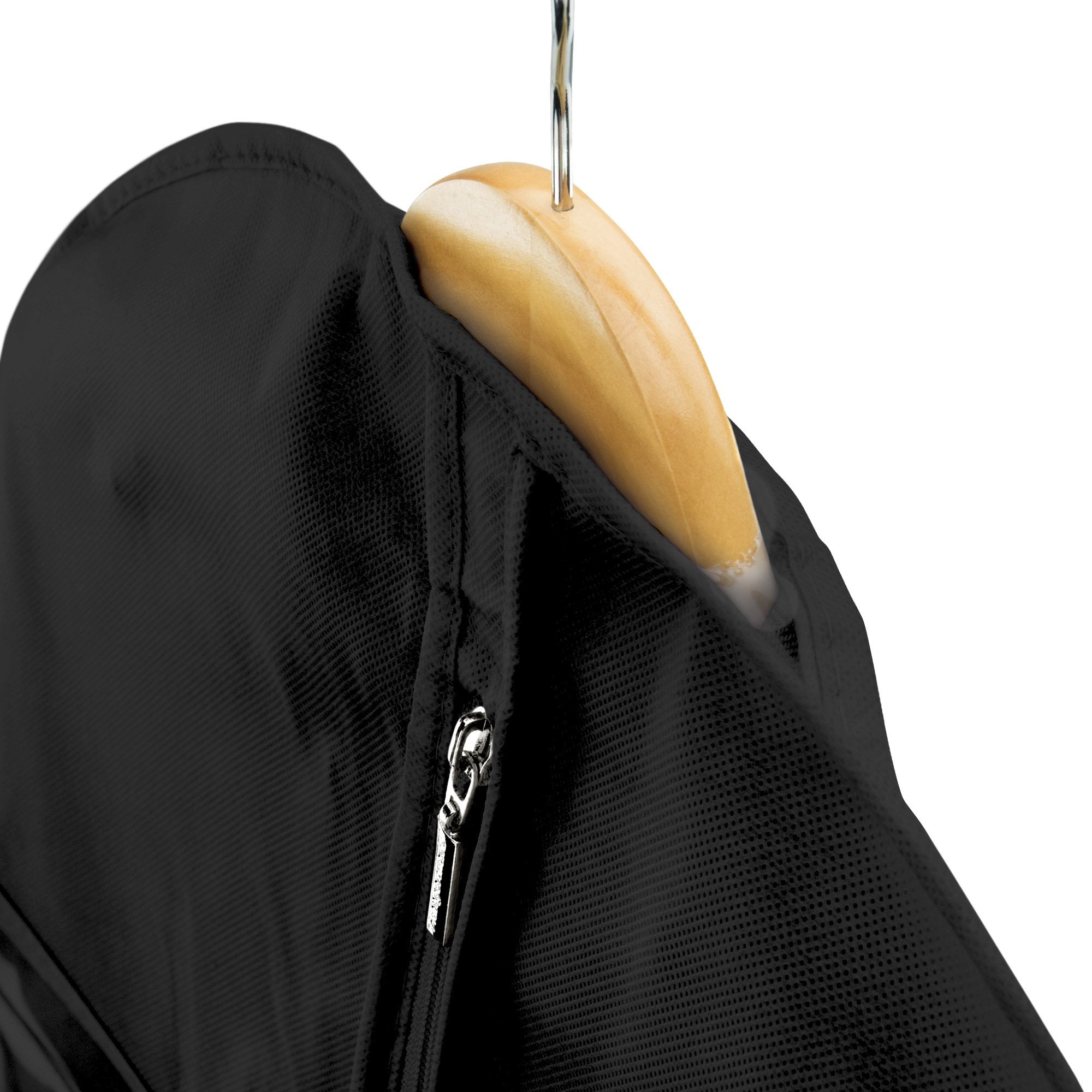 Hangerworld 60'' Dress Bag, Garment Bags For Storage Hanging Clothes Suit Cover (3, Black)