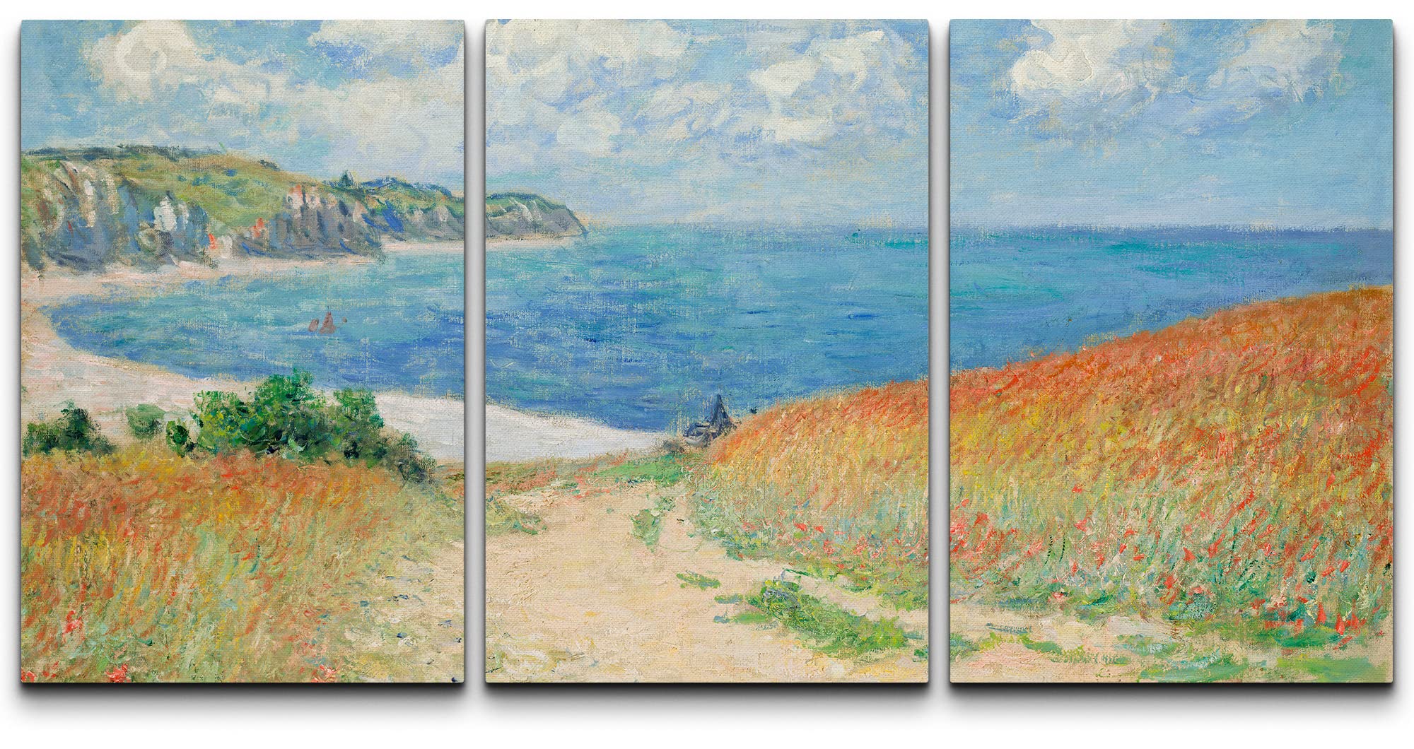 Wall26 Canvas Print Wall Art Set Path Through The Corn At Pourville By Claude Monet Cultural Historic Oil Painting Fine Art Repr