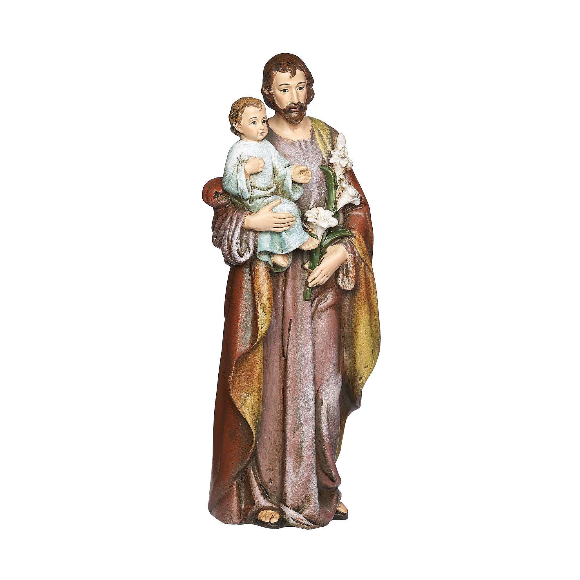 Joseph's Studio by Roman - St. Joseph and Child Jesus Figure  Renaissance Collection  6.25'' H  Resin and Stone  Religious Gift  Decoration  Collection  Durable  Long Lasting