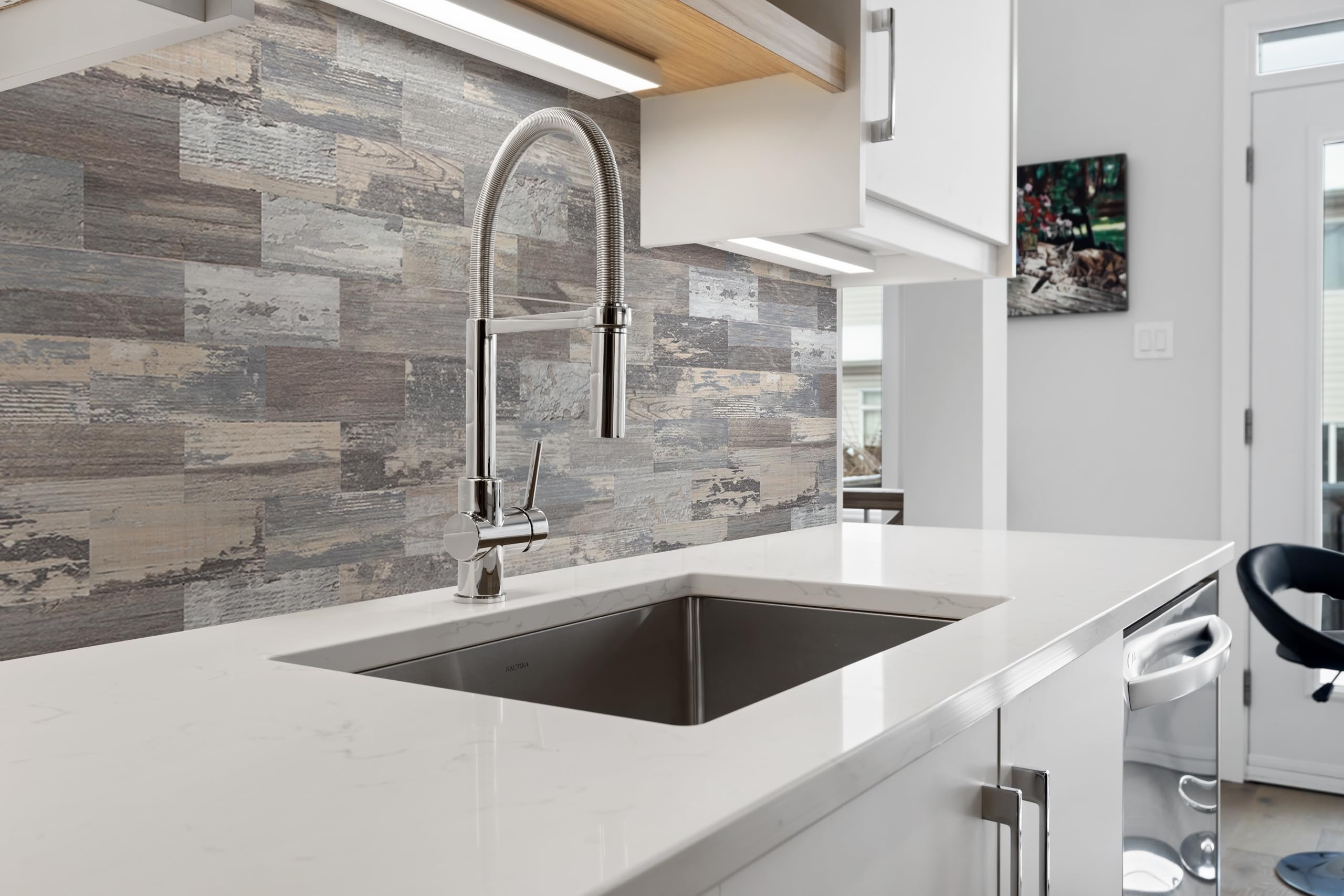 Yipscazo Peel and Stick backsplash 3 x 6 Inches 3D PVC Backsplash Wall Tile, Stick on Backsplash Tile for Kitchen Bathroom, Laun