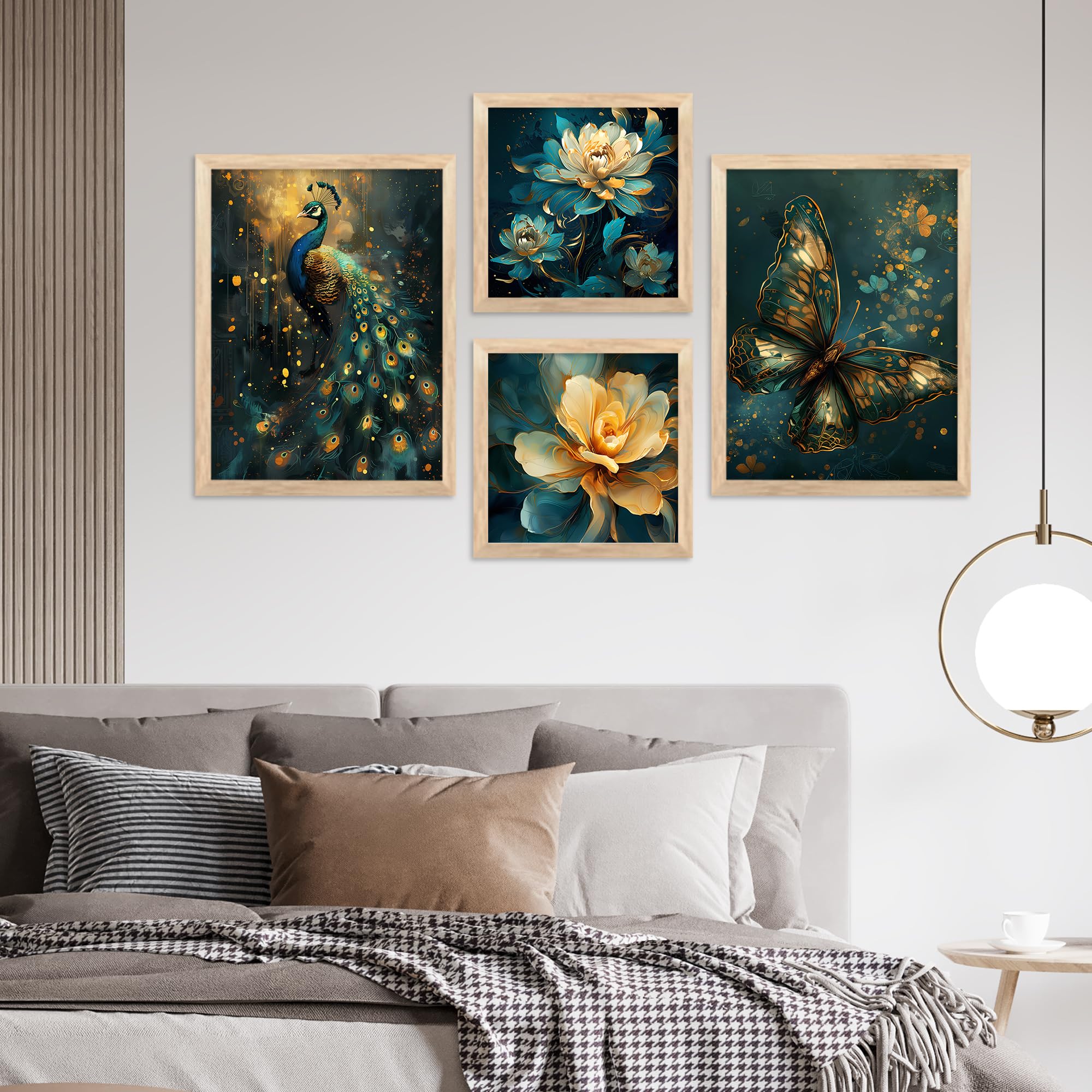 Artifly - Modern Art Wall Painting With Frame For Living Room Bedroom Hall Office - Abstract Framed Painting For Wall Decoration