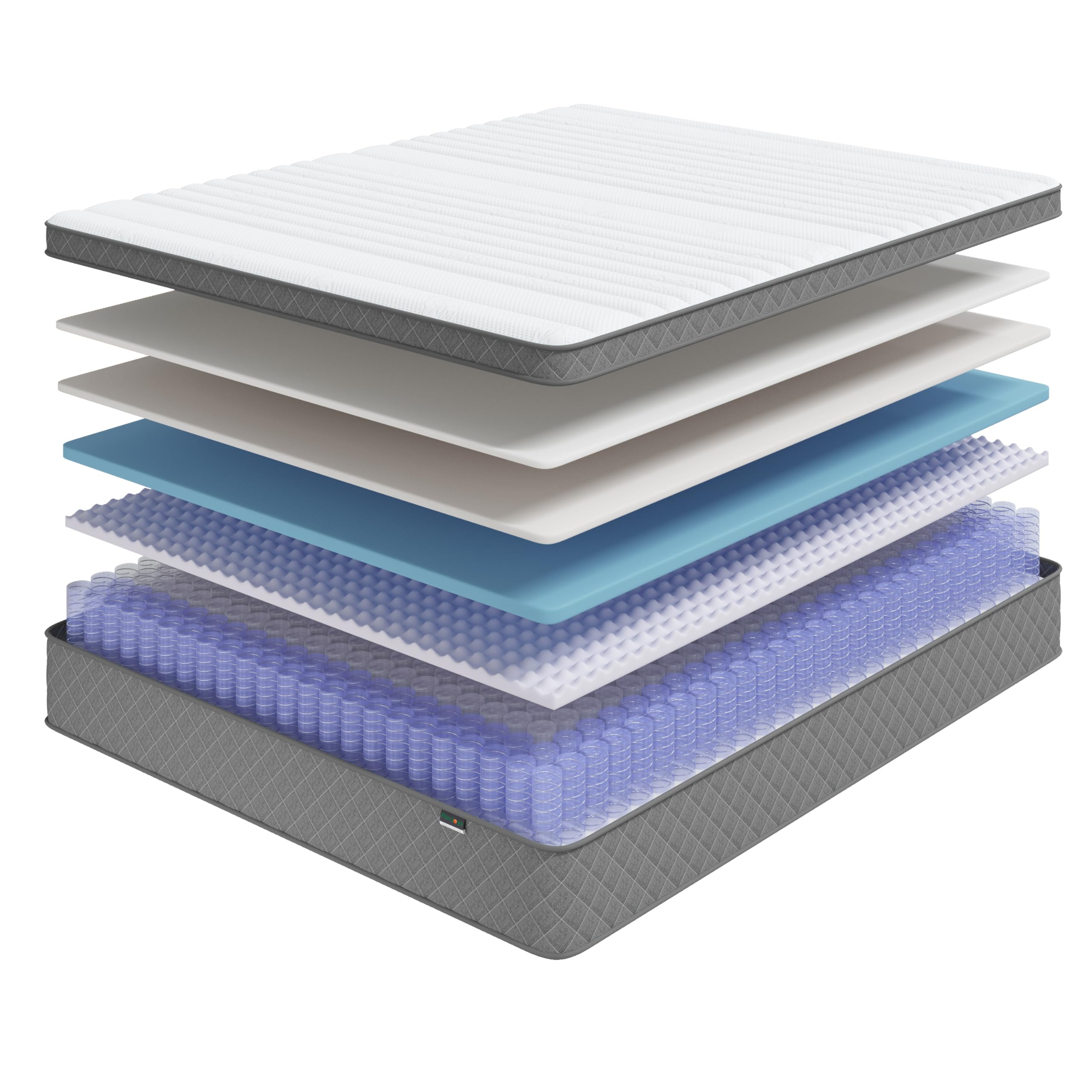 Purrjoys Queen Mattress, 12 Inch Cooling-Gel Memory Foam And Pocket Spring Hybrid Mattress, Queen Bed Mattress In A Box, Certipu