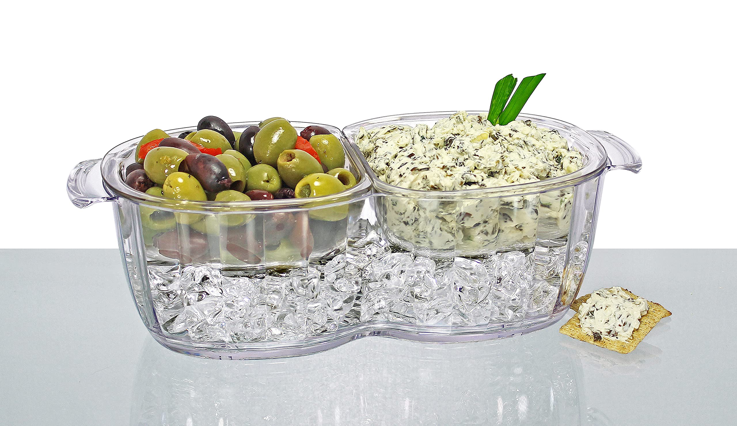 Prodyne Dips On Ice Duo Bowls - Clear Plastic, One Size, Model AB-66