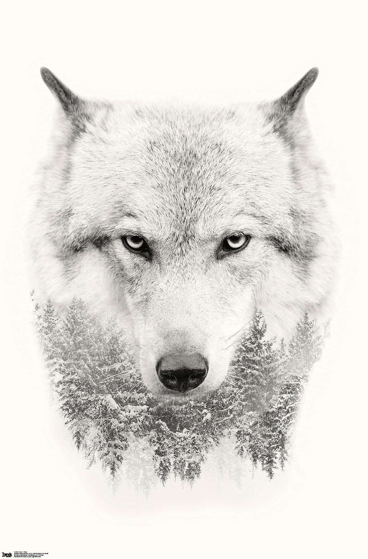 Trends International Wolf - Trees Wall Poster, 14.725'' X 22.375'', Premium Unframed Version