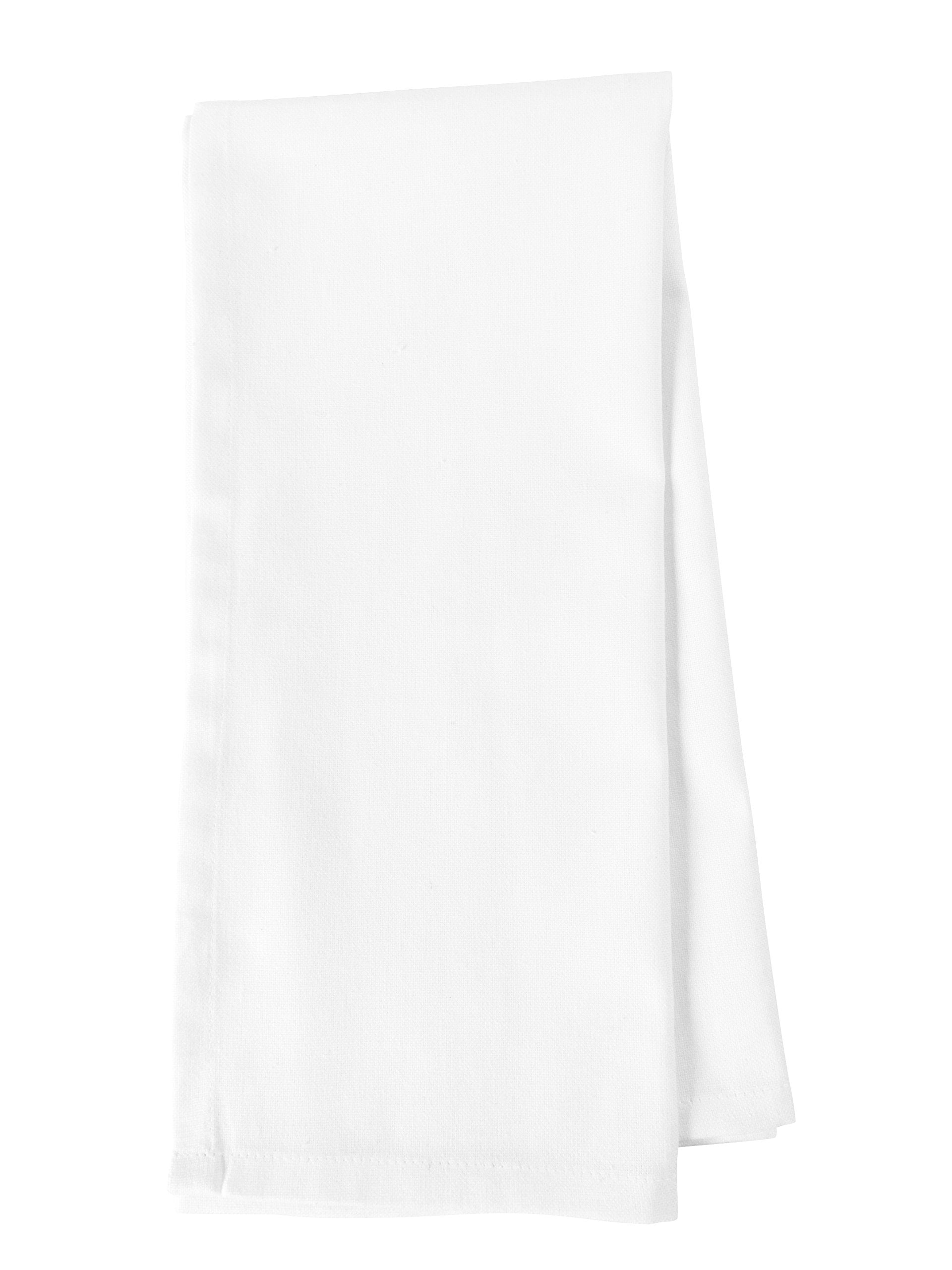 Kaf Home White Kitchen Towels, 10 Pack, 100% Cotton - 20 X 30, Soft And Functional Multi-Purpose, Baking, Cooking, Cleaning, Pri