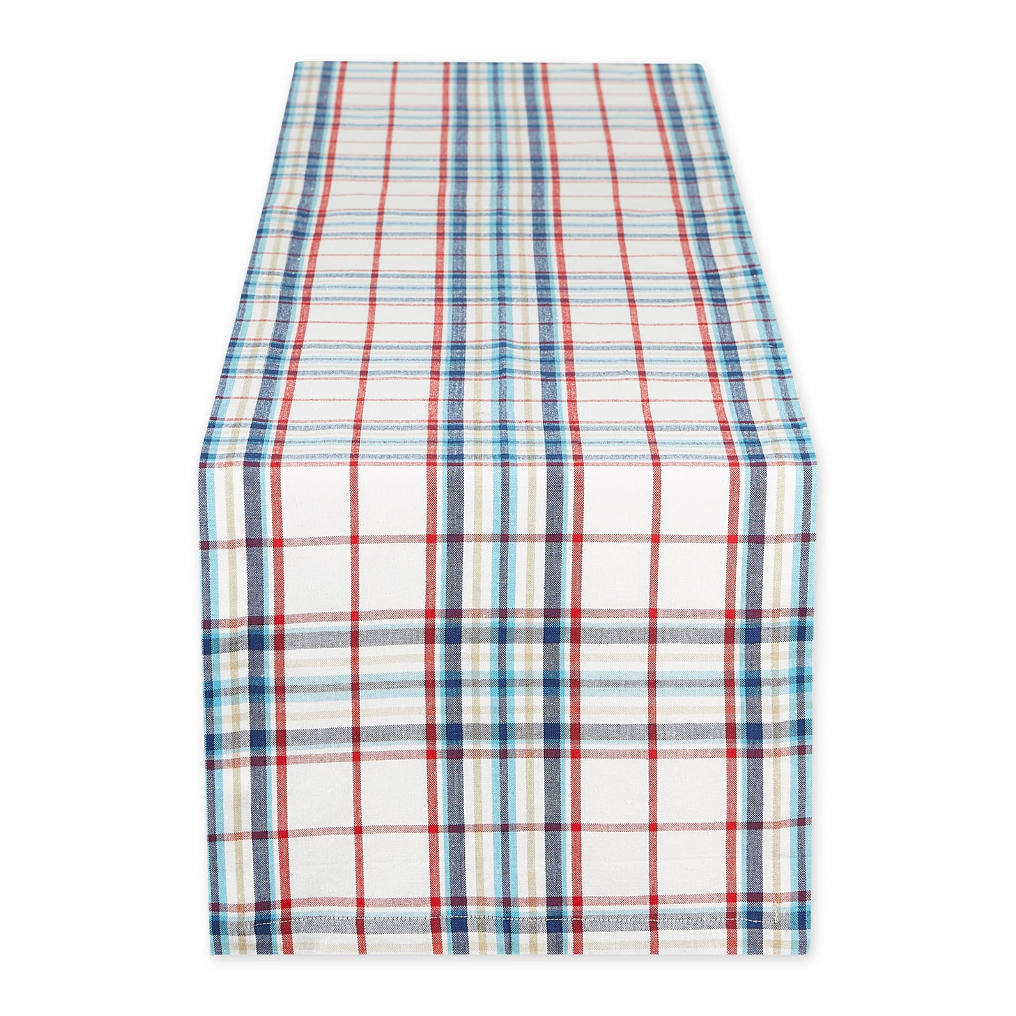 LIGHTHOUSE PLAID TABLE RUNNER 14x72