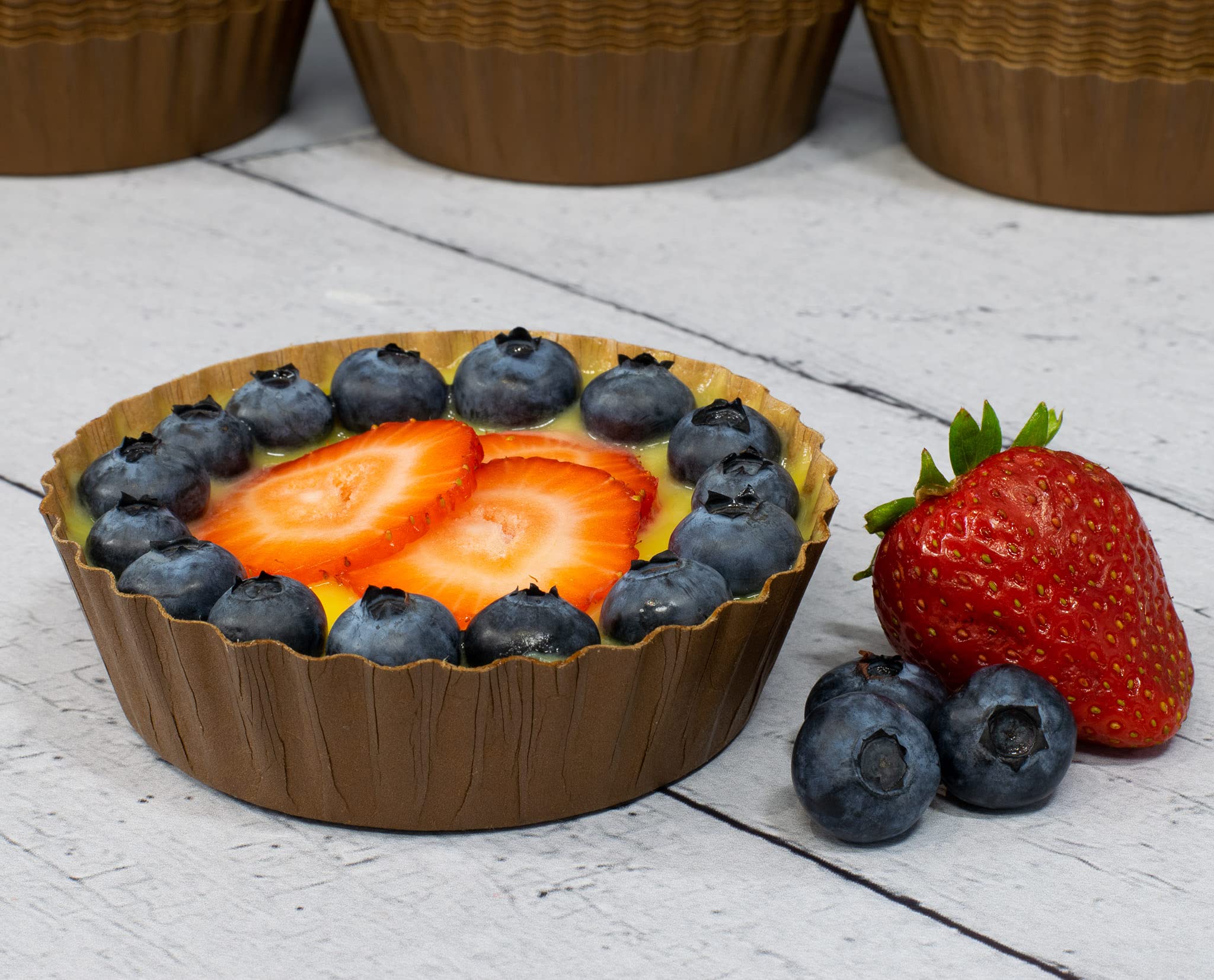 Ja Kitchens Ridged Paper Coated Baking Cup - Sturdy For Baking And Serving (150)