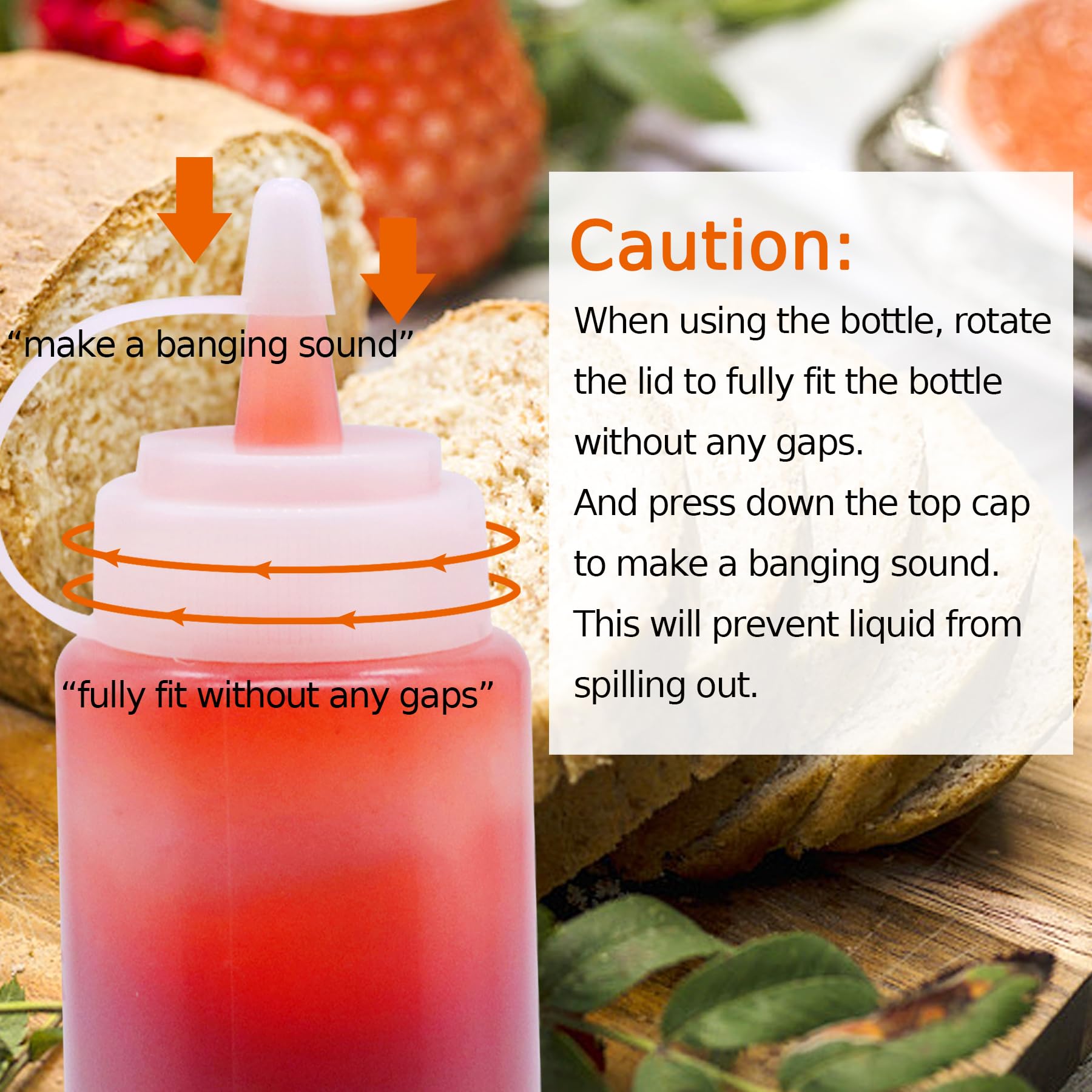 Hajoyful Squeeze Bottle Condiment Squeeze Bottles Plastic Ketchup Squeeze Squirt Bottle For Sauce, Bbq, Dressing, Paint, Worksho