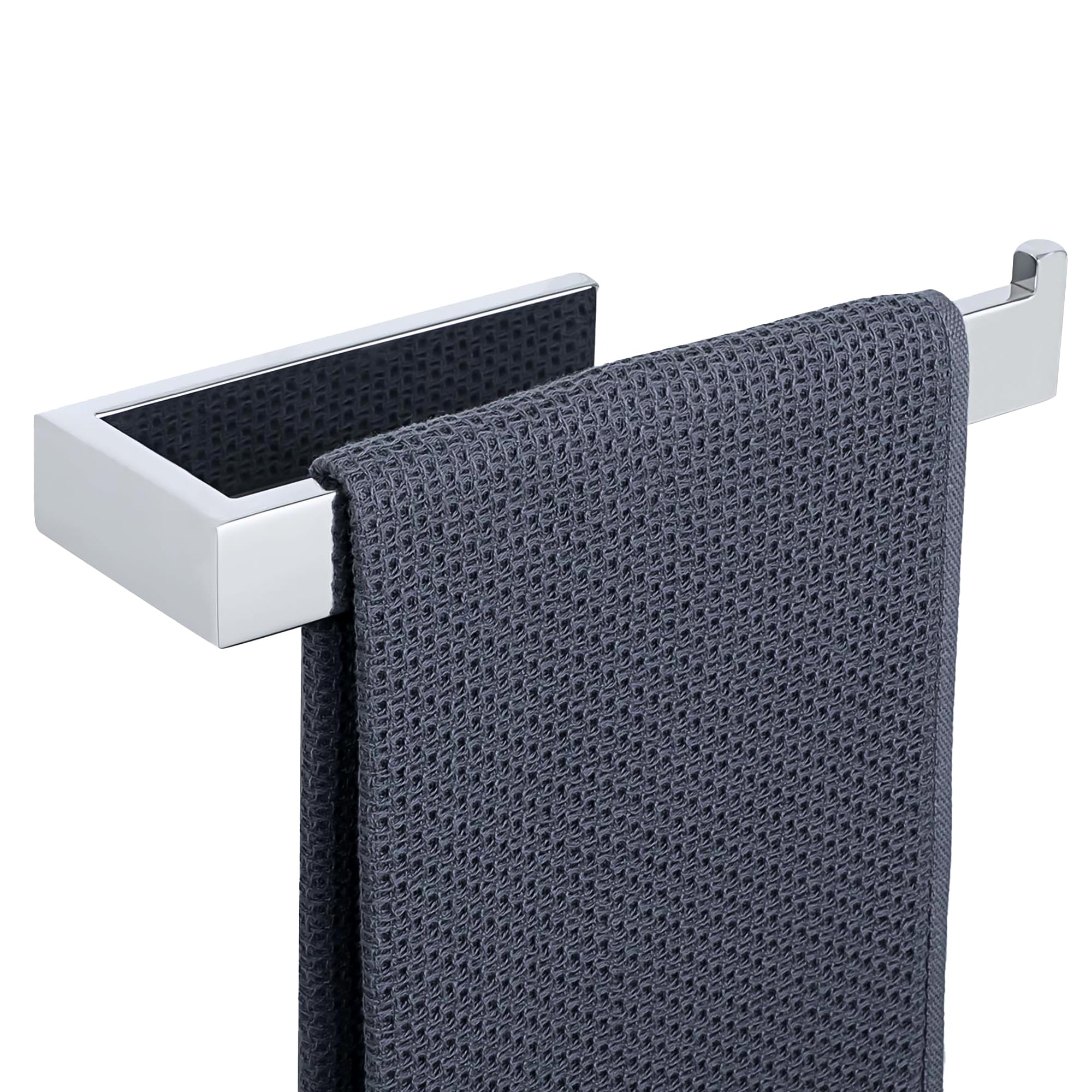 Sayayo Chrome Towel Ring For Bathroom, 10 Inch Hand Towel Bar Towel Rack Towel Holder Wall Mounted Square, Sus304 Stainless Stee