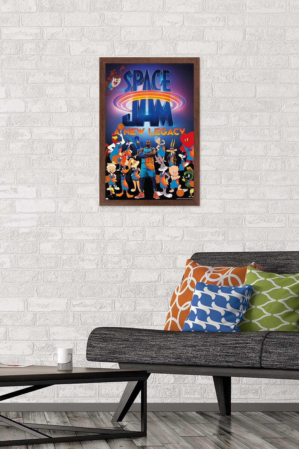 Trends International Space Jam: A New Legacy - Team Wall Poster, 14.725'' X 22.375'', Mahogany Framed Version