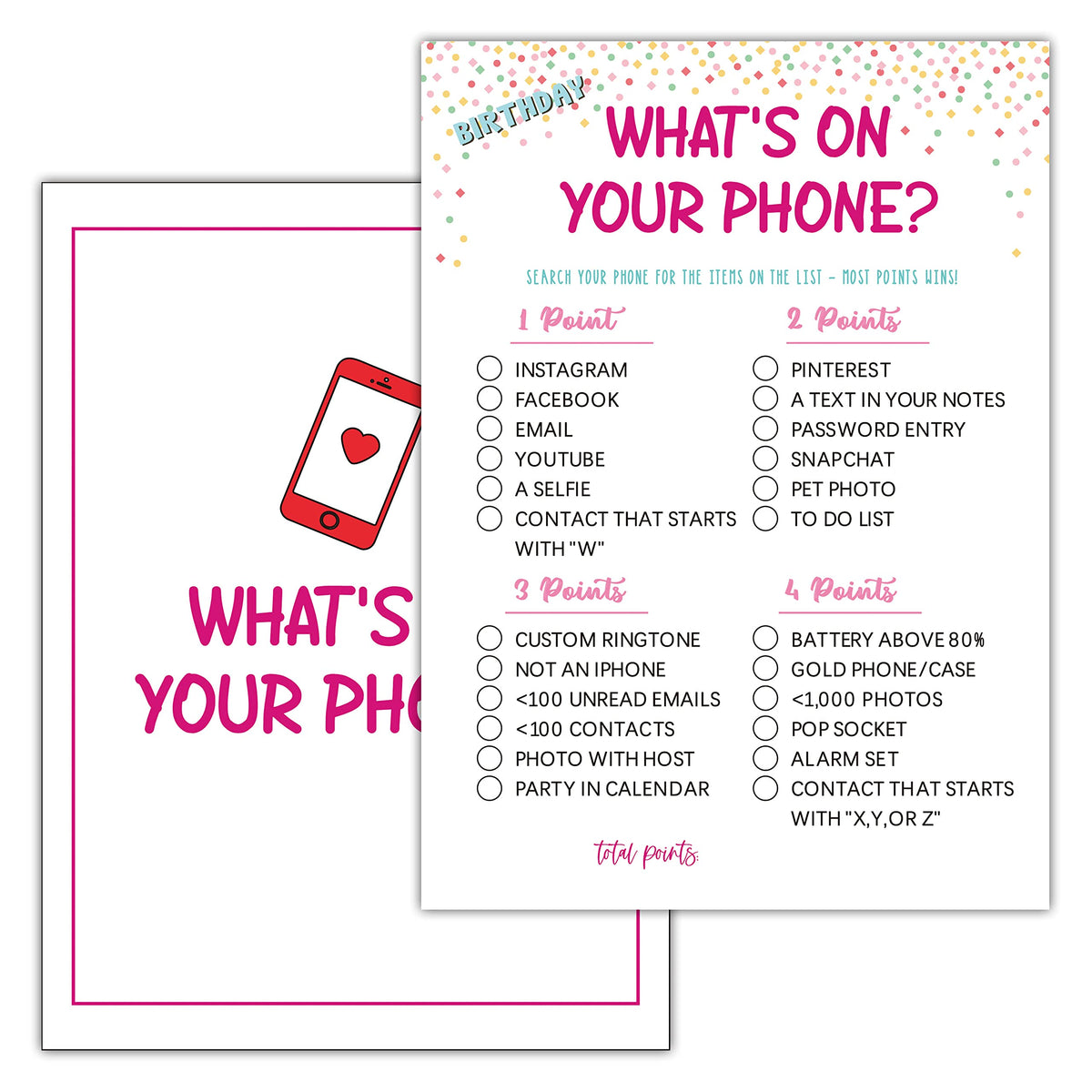 Disfuco Birthday Game Cards - Teens Birthday Party Game - 30Cards - Birthday Game Card Set - (Birth09)