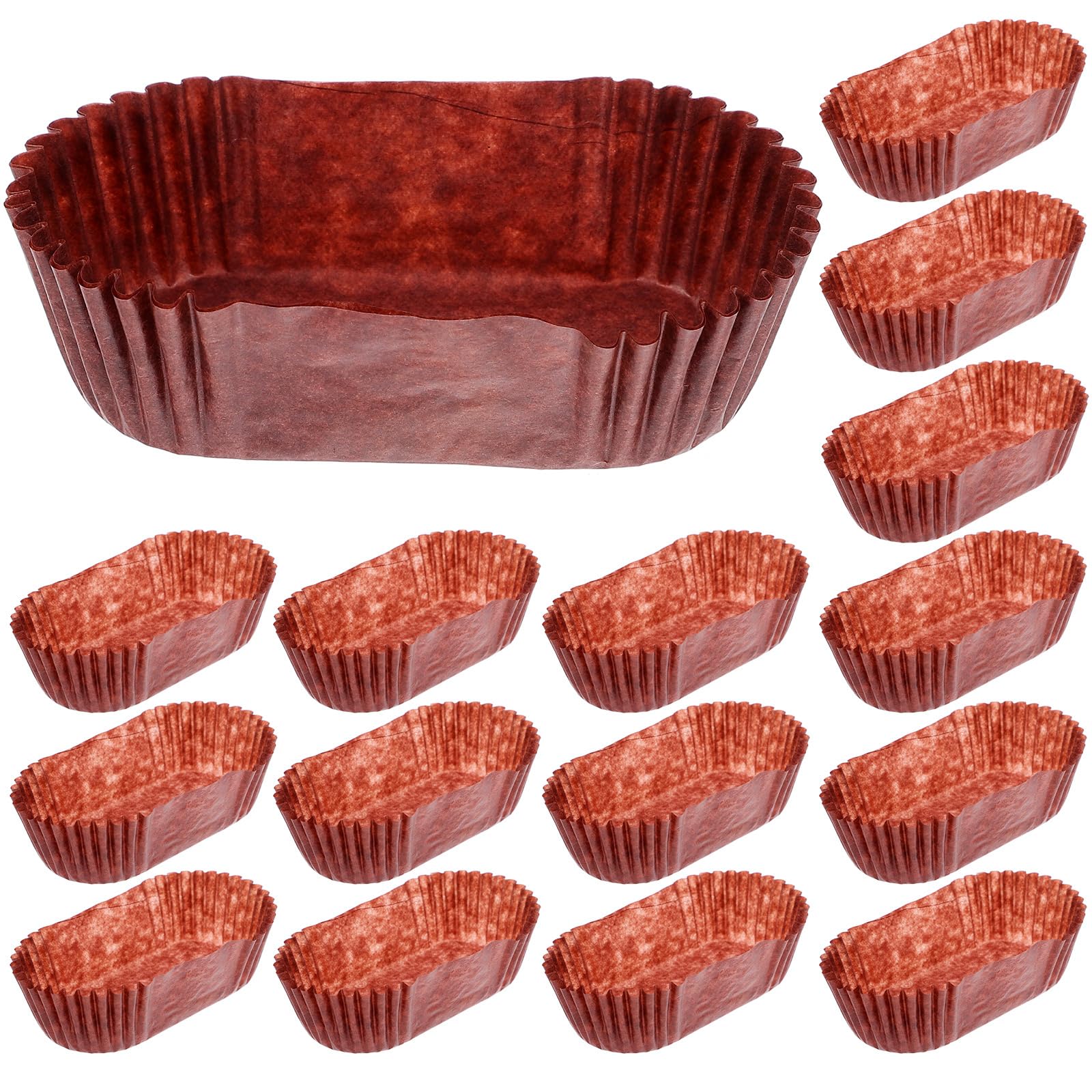 DOITOOL 1000PCS Oval Cake Paper Tray Safe Grease Proof Cupcake Liners Boat Shape Muffin Baking Cups for Cake Balls Cupcakes