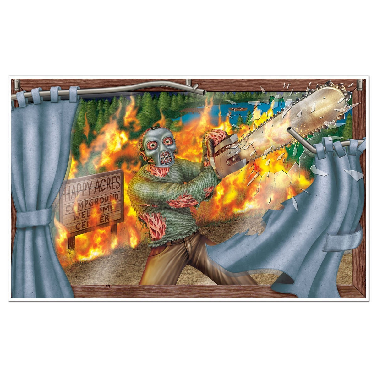 Beistle Halloween Horror Insta-View 3'2'' X 5'2''- Pack Of 6