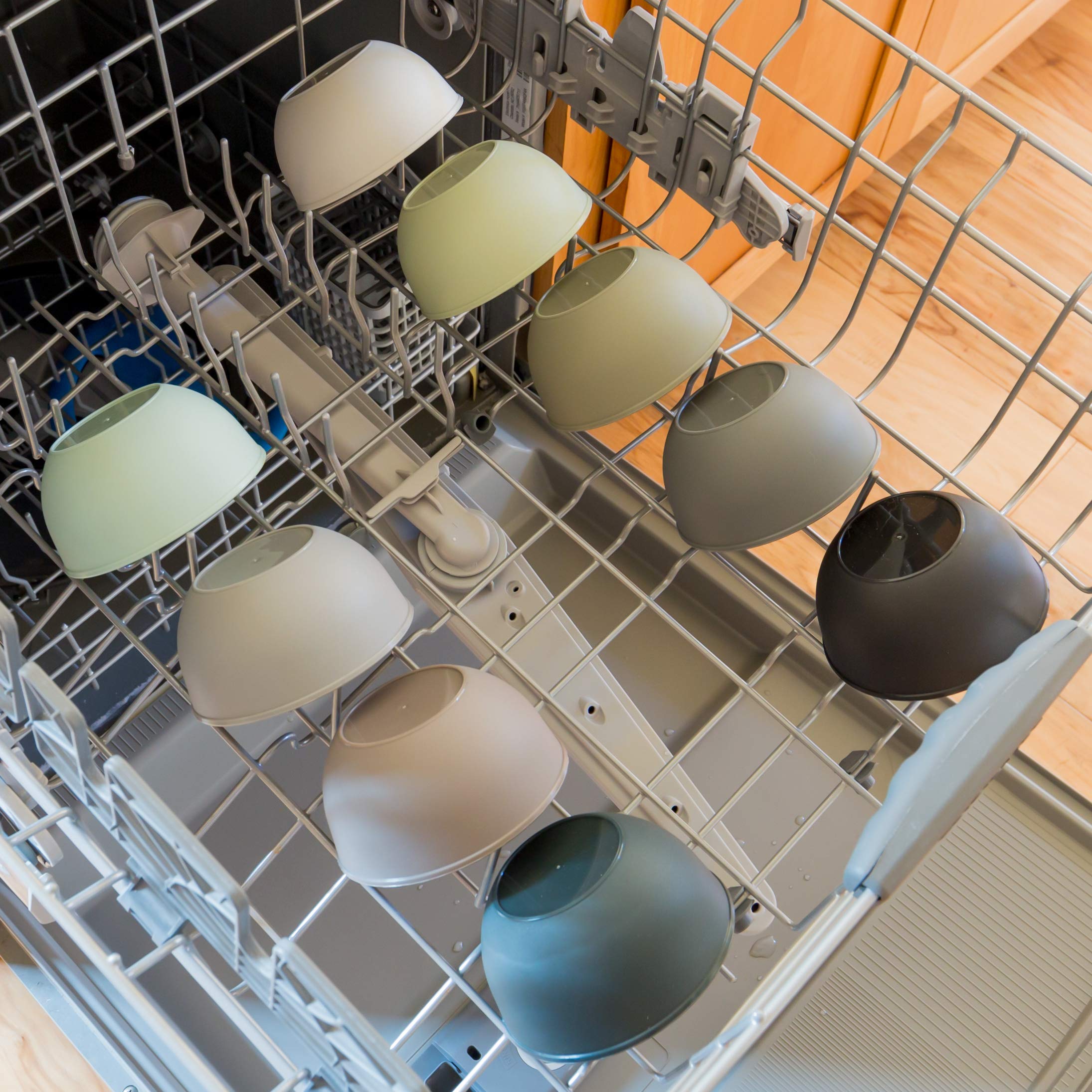 Youngever 9 Pack 10 Ounce Plastic Bowls  Kids Plastic Bowls  Set of 9 (9 Urban Colors)