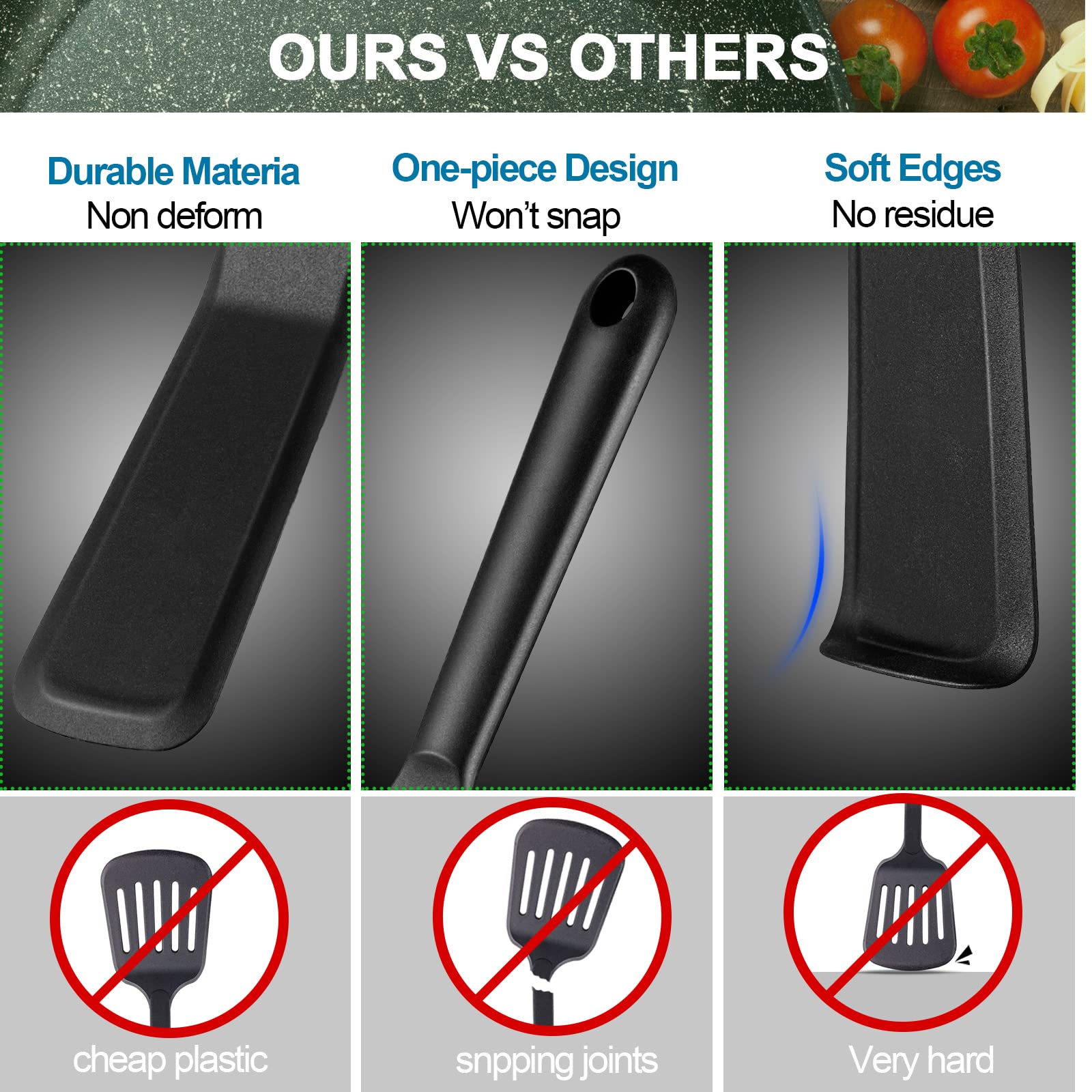 Silicone Thin Spatula Omelet Turner Long Crepe Spatula Heat Resistant Cooking Non Stick Pancake For Cooking Egg Burgers Pizza Pa