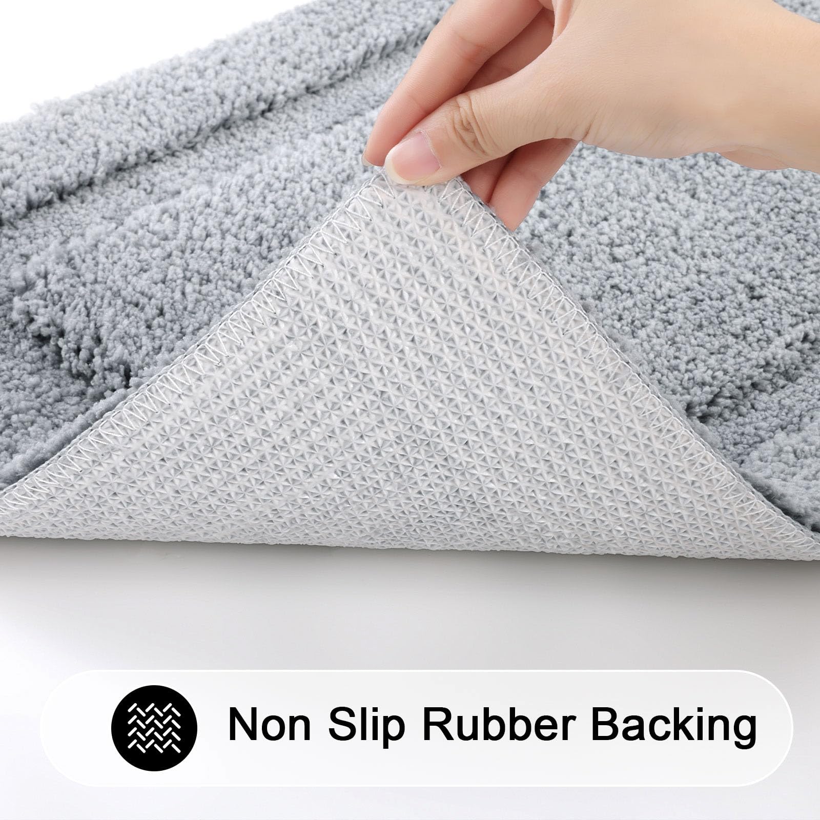 Shacos Bathroom Runner Rugs Set Of 3 Ultra Soft Bath Mat With U Shaped Toilet Rug Absorbent Non Slip Microfiber Bath Rugs For Ba