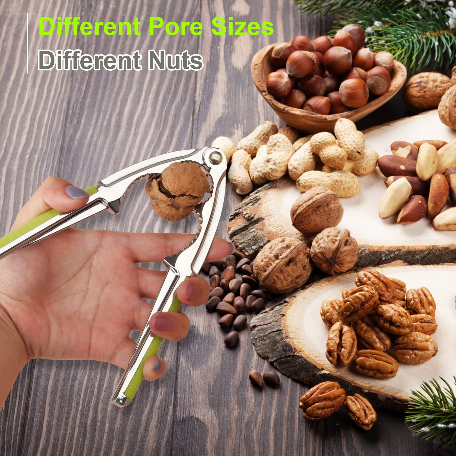 2 Pack Walnut Cracker Tools, Windspeed Heavy Duty Nut Crackers For Walnuts Pistachio Stainless Steel Walnut Cracker Opener Tool