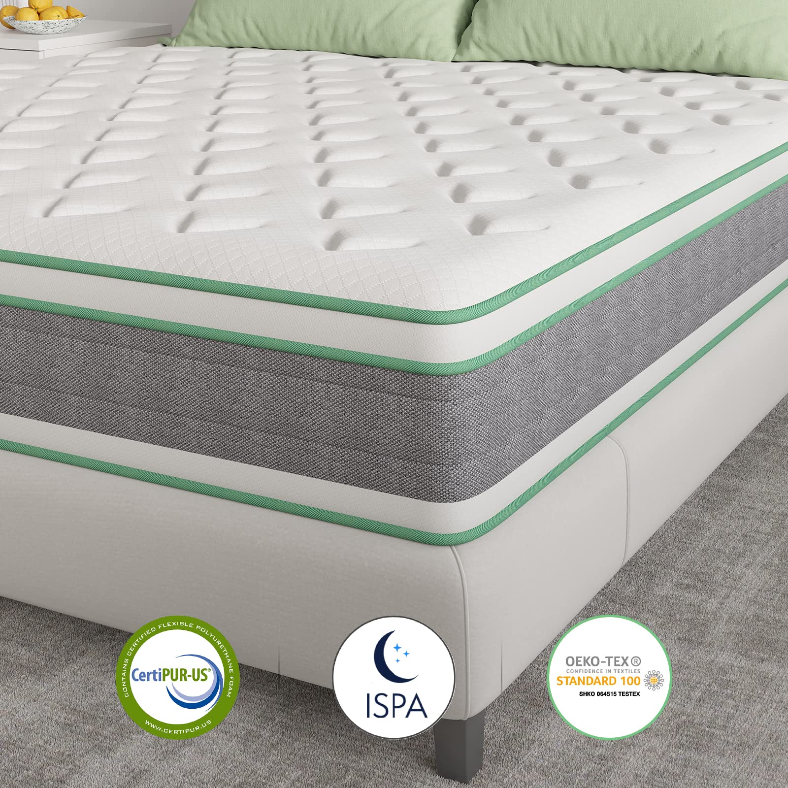 Novilla Twin Xl Size Mattress, 10 Inch Hybrid Mattress In A Box, Individually Wrapped Pocket Coils Innerspring Mattress For Moti