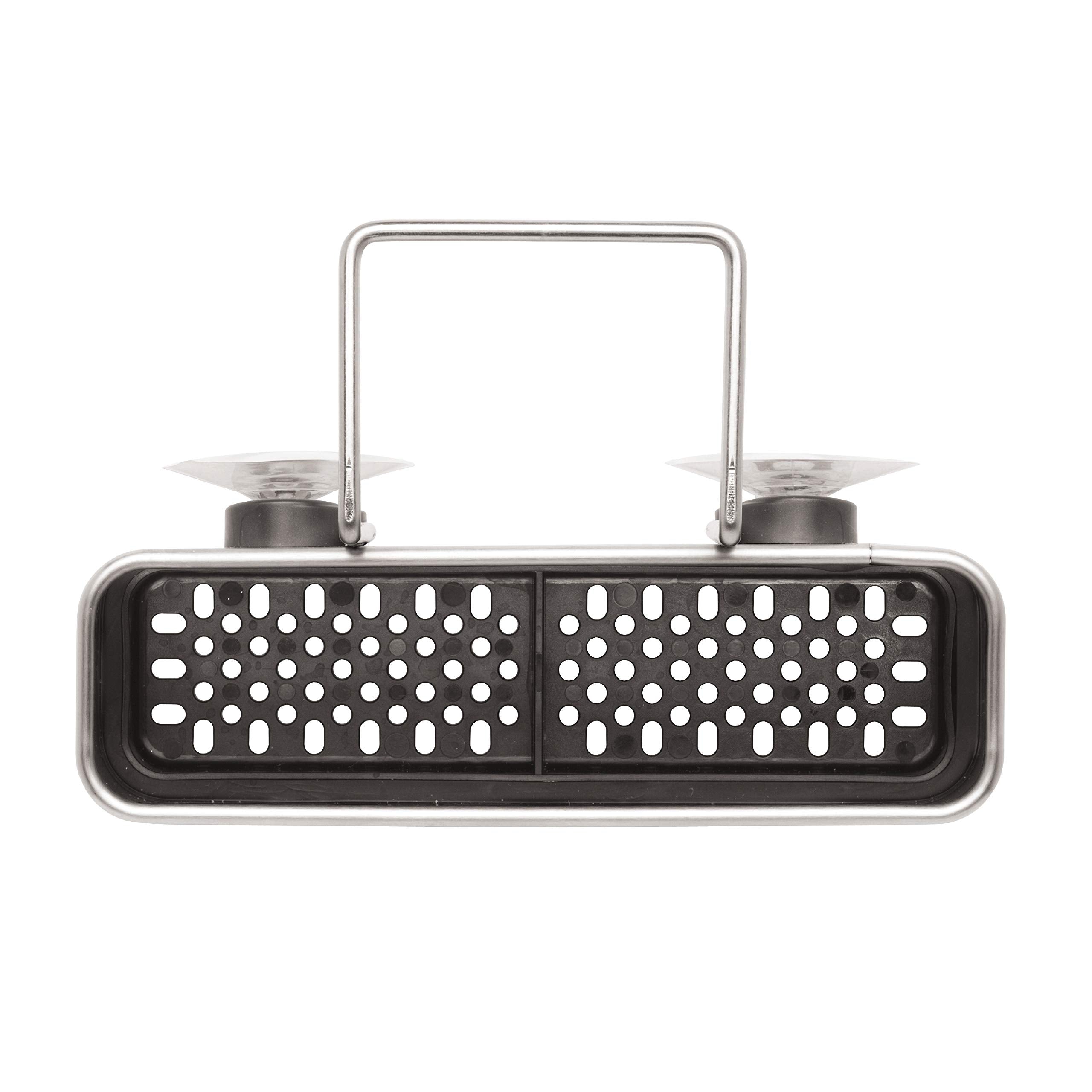 Simplehuman Slim Sink Caddy Sponge Holder, Brushed Stainless Steel, Silver