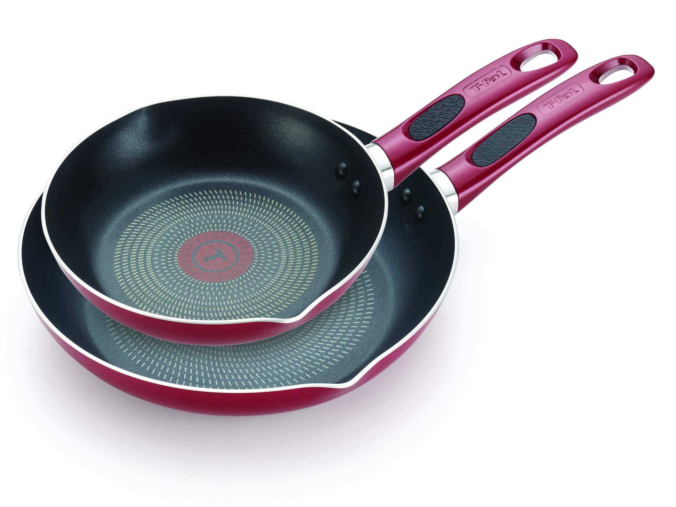 T-fal B039S264 Excite ProGlide Nonstick Thermo-Spot Heat Indicator Dishwasher Oven Safe 8 Inch and 10.5 Inch Fry Pan Cookware Se