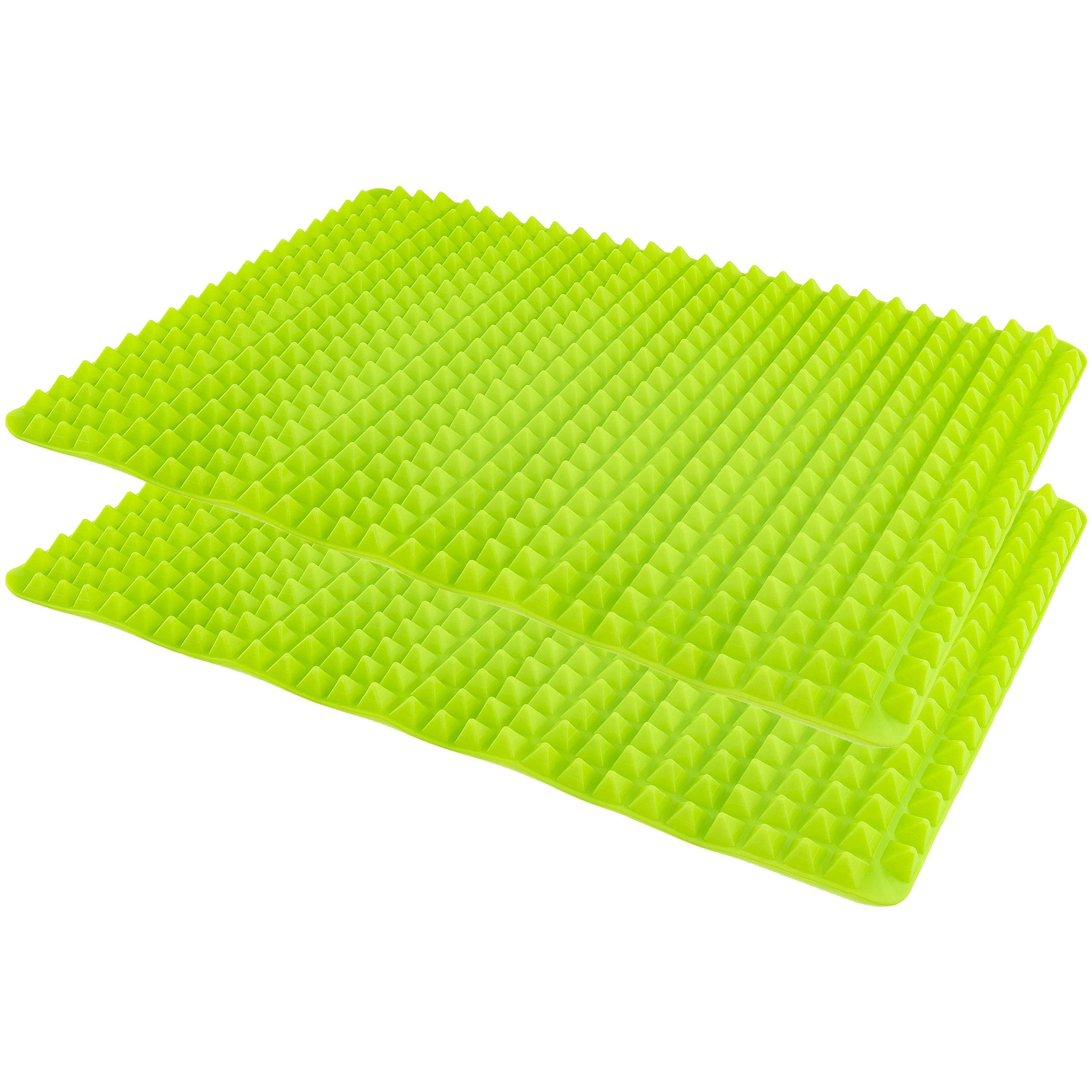 Healthy Homewares Raised Silicone Baking Sheet, NonStick Cooking Mat Oven Tray Liner  Green Set of 2 by Southern Homewares