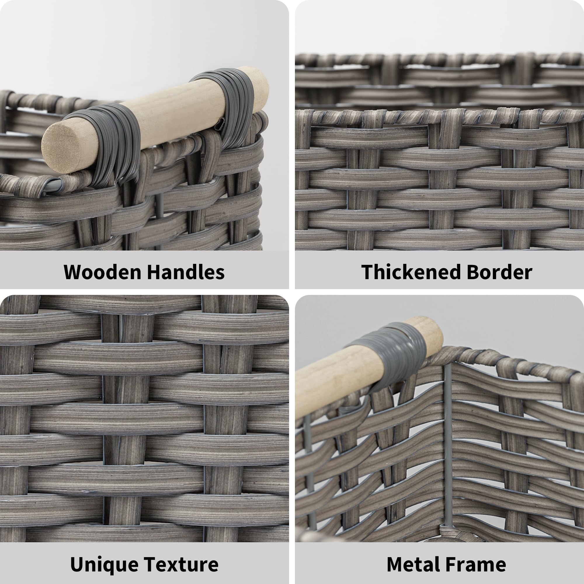 Granny Says Wicker Baskets For Storage, Wicker Baskets For Shelves, Toilet Basket Tank Topper, Waterproof Toilet Tank Basket, To