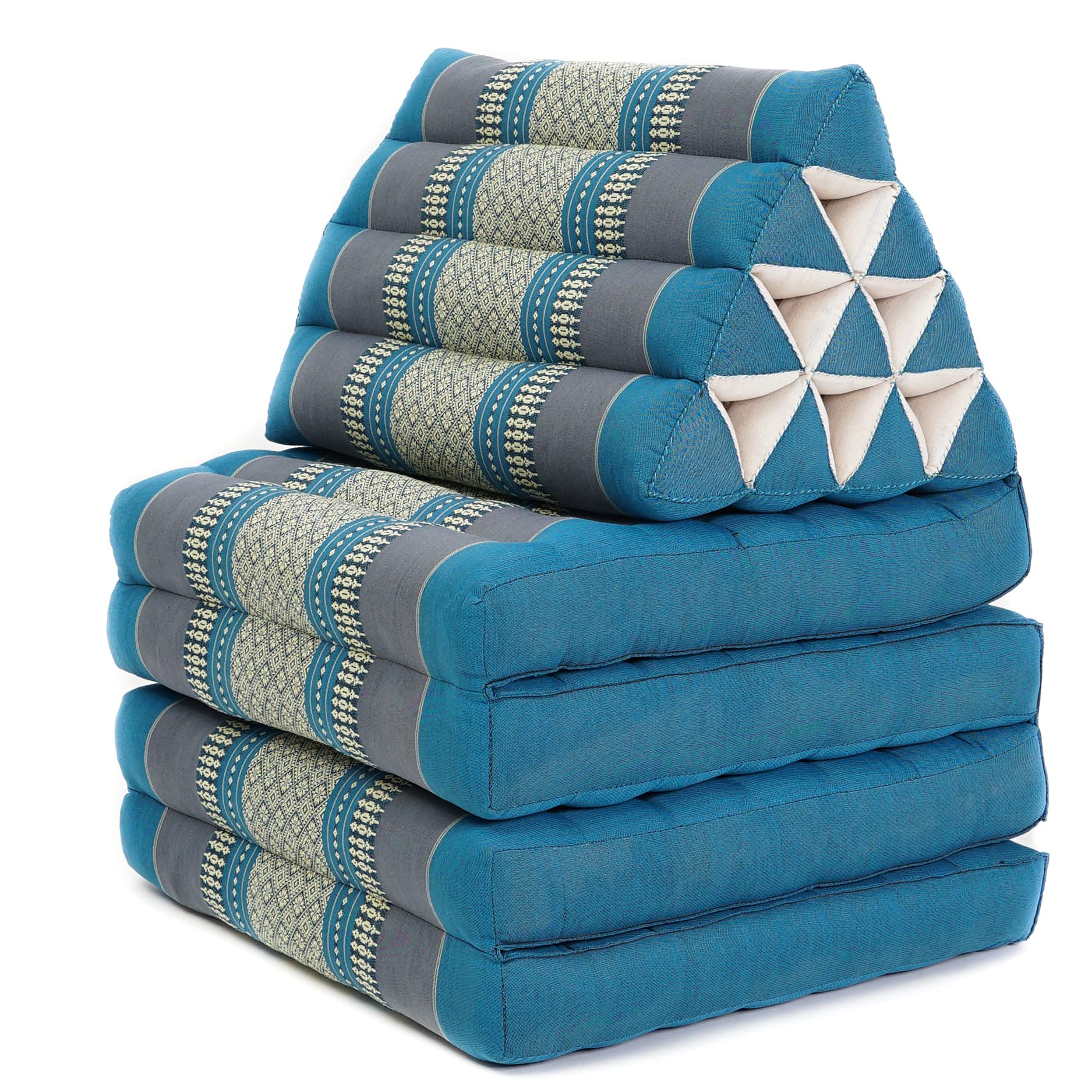 Leewadee Comfortable Japanese Floor Mattress - Thai Floor Bed With Triangle Cushion - Futon Mattress - Xl Extra Long Thai Massag