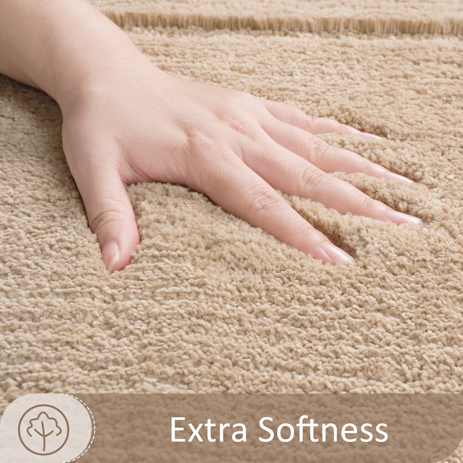 Homore 24X60 Inch Long Bathroom Runner Rugs, Luminous And Luxury Absorbent Microfiber Non Slip Bathroom Rug, Machine Washable Pl