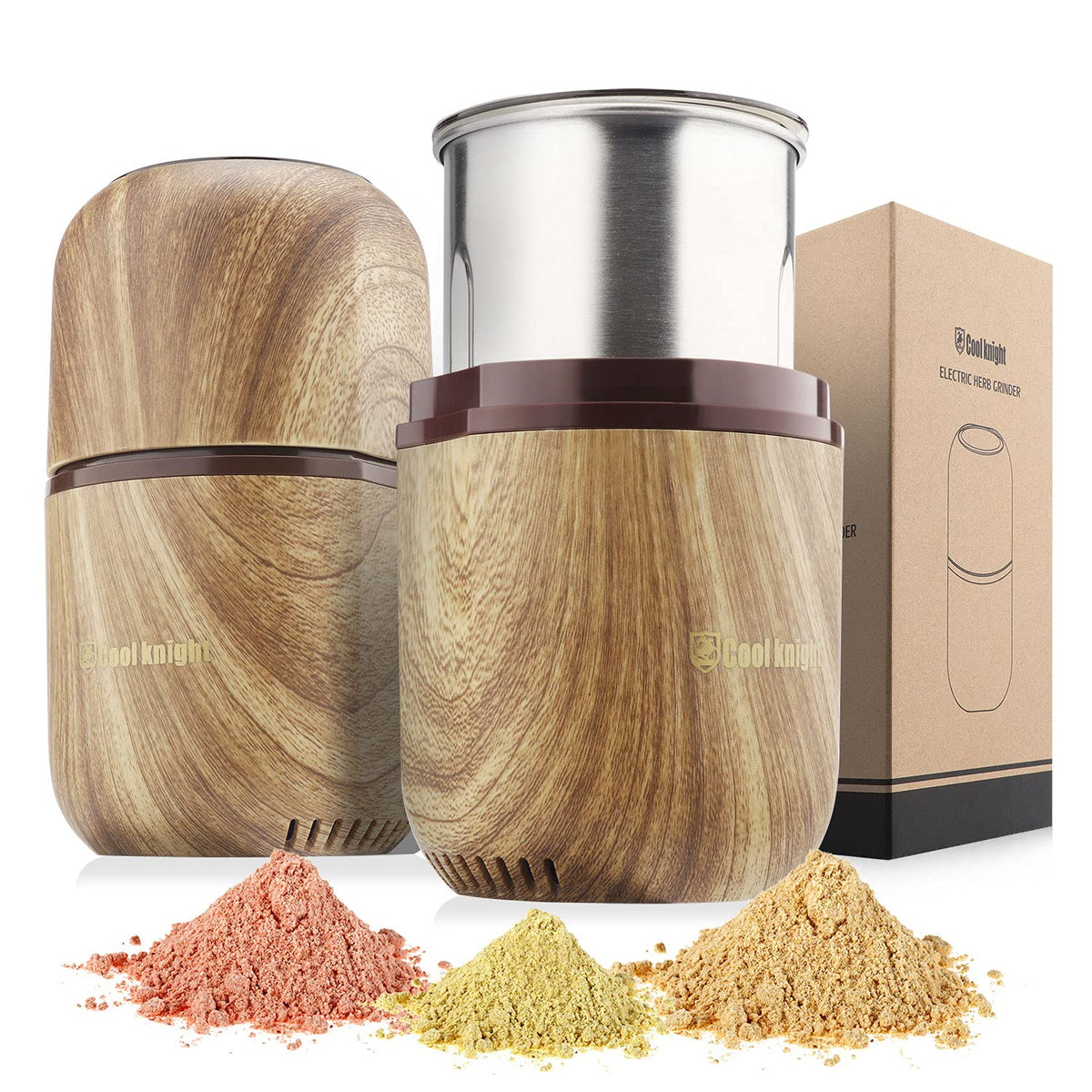 Cool Knight Herb Grinder Electric Spice Grinder [Large Capacity/High Rotating Speed/Electric]-Electric Grinder For Spices And He