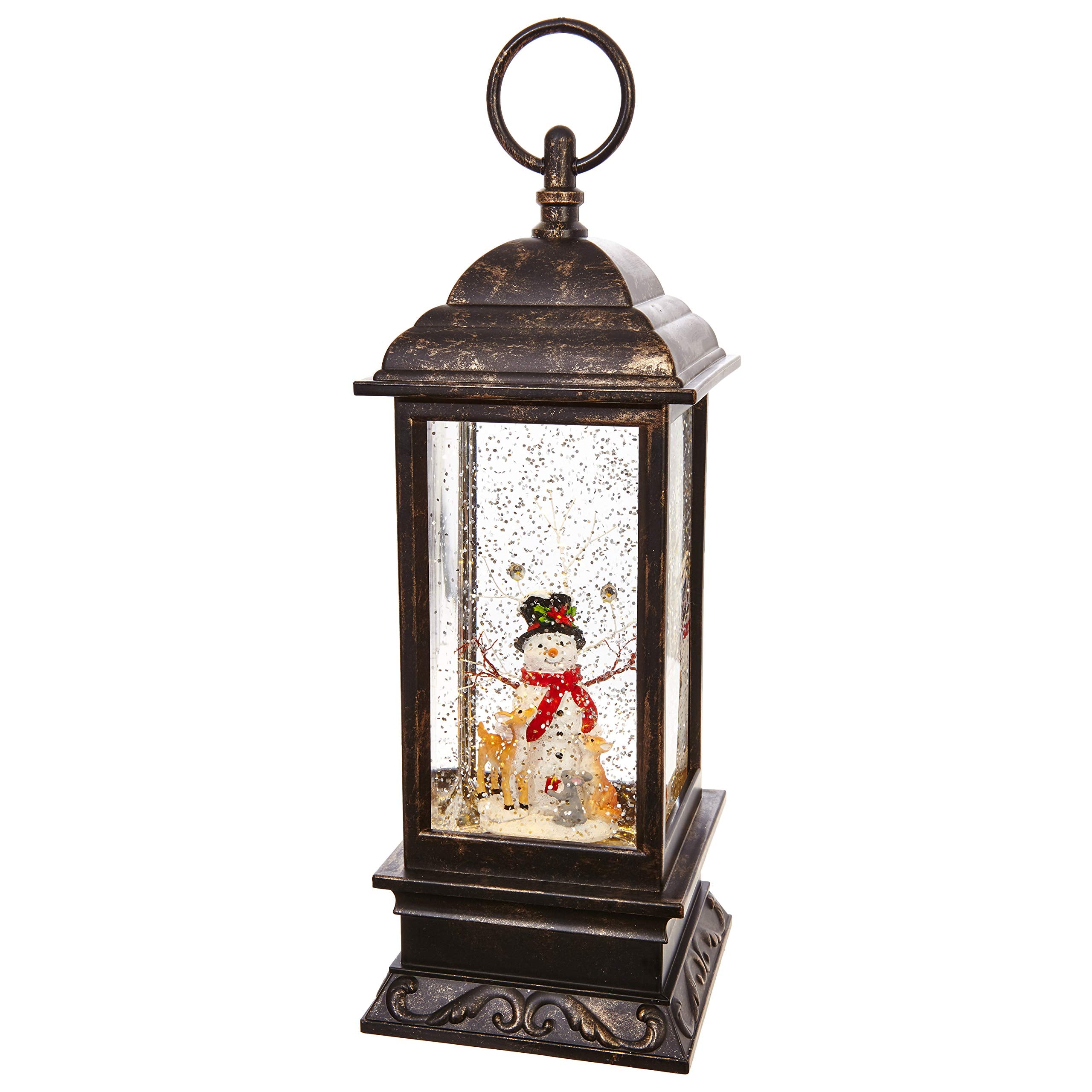 RAZ Imports 11 Snowman Lighted Water Lantern With Music